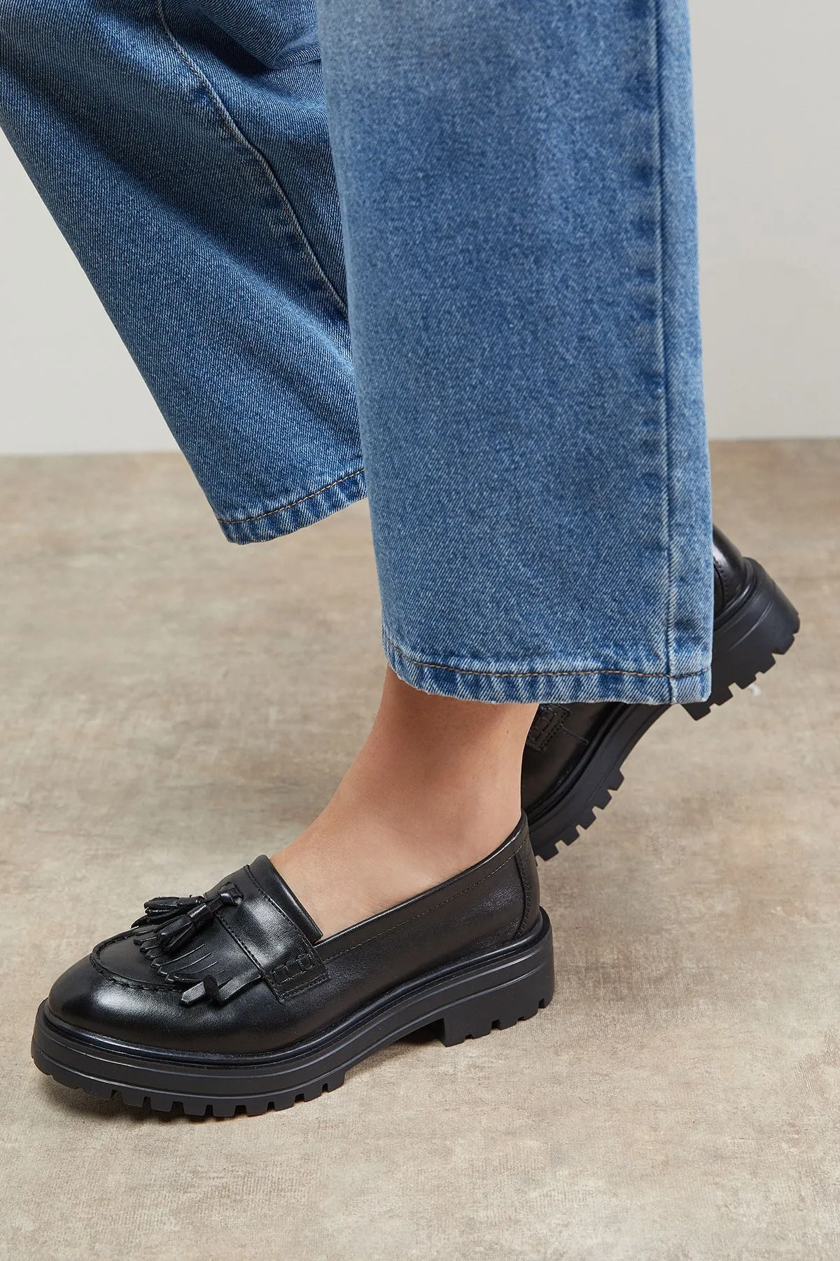 Brooker Leather Tassel Chunky Loafers