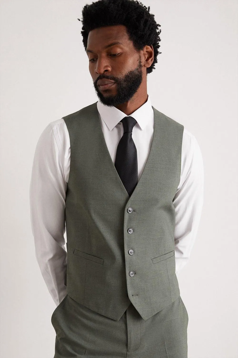 Slim Fit Fine Twill Waistcoat