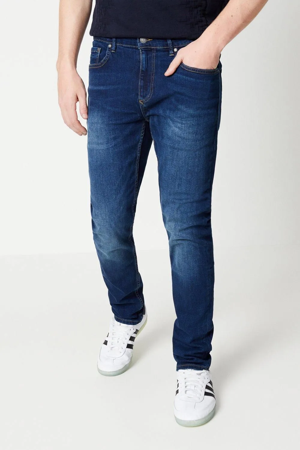 Super Skinny Mid Blue Jeans