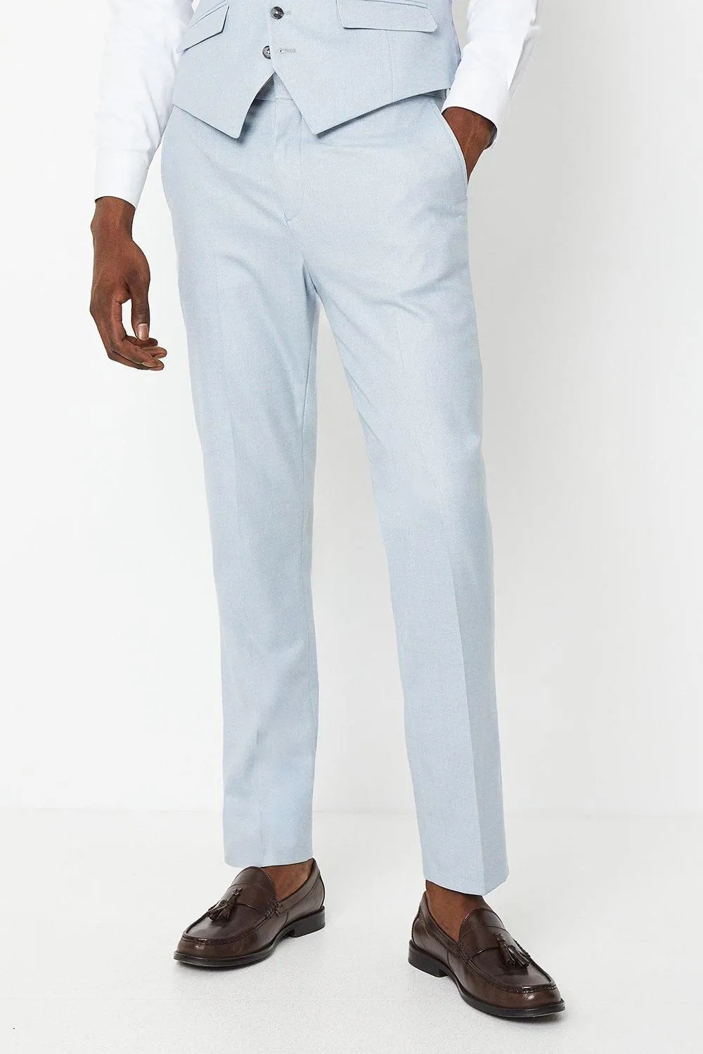Light Powder Blue Suit Trouser