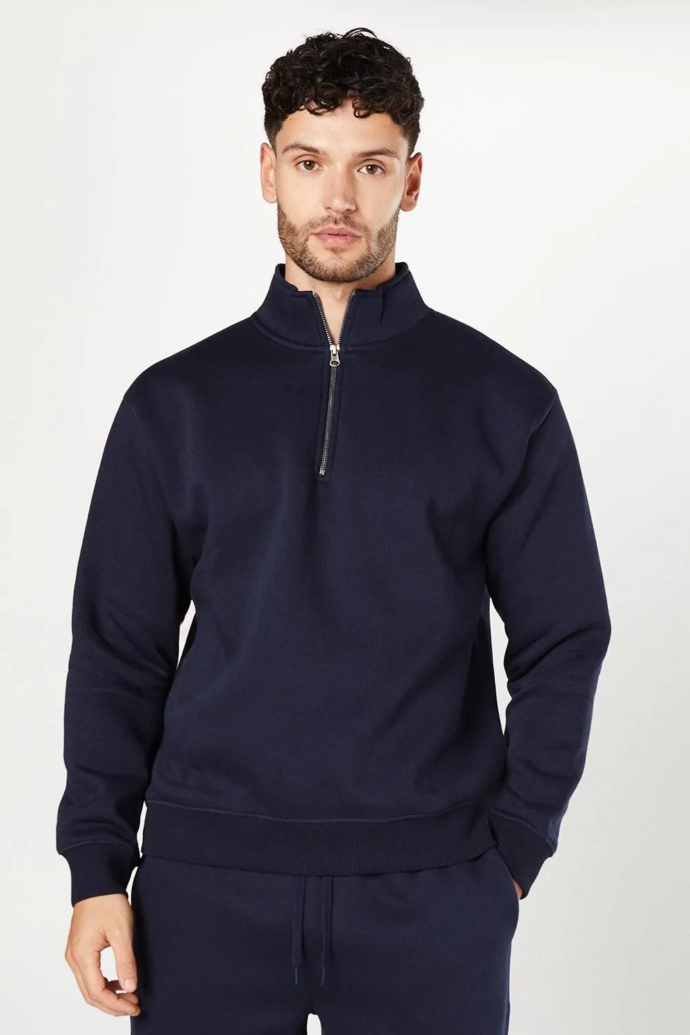 Half Zip Jersey Sweatshirt
