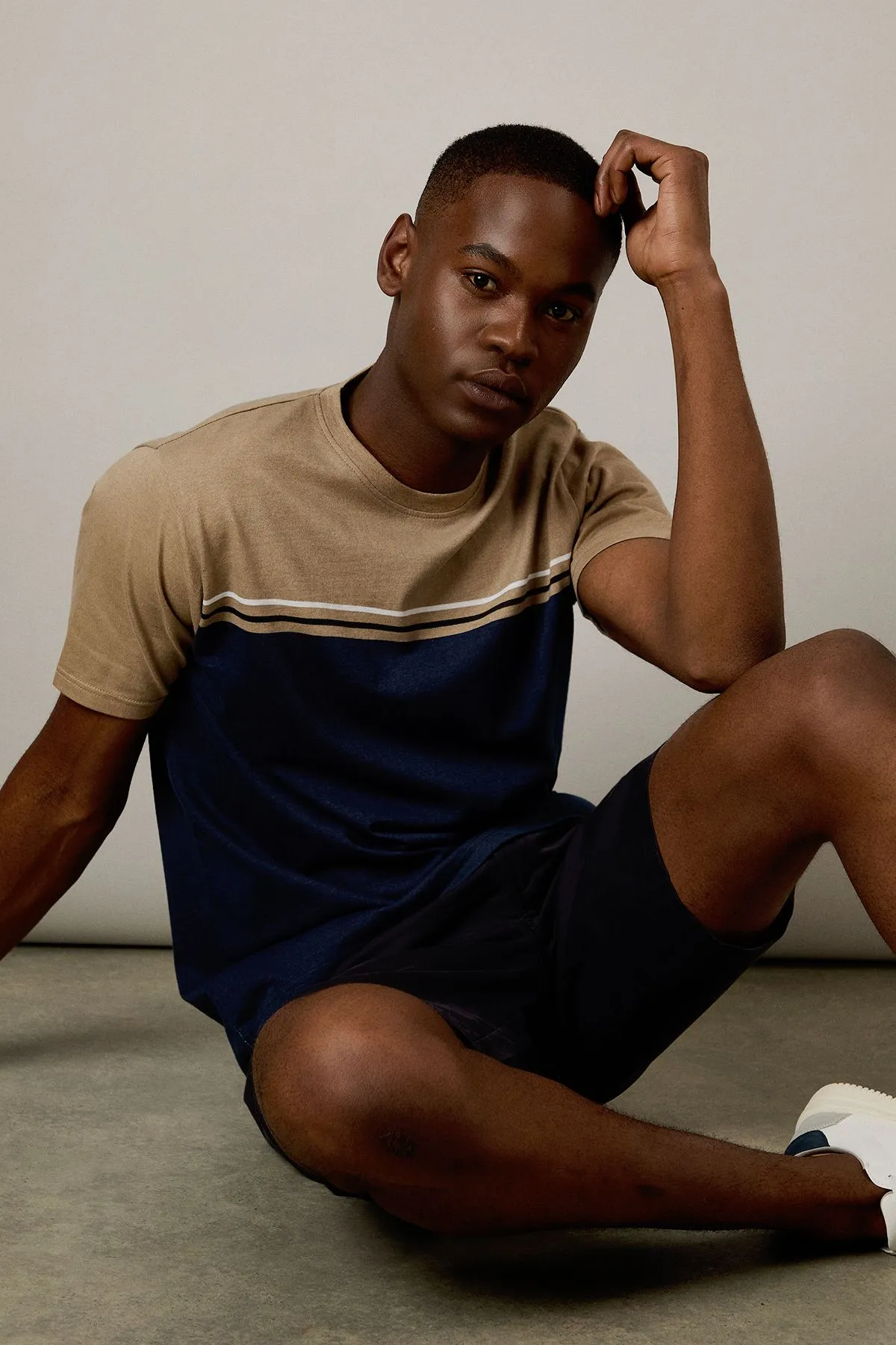 Navy Colourblock T-shirt