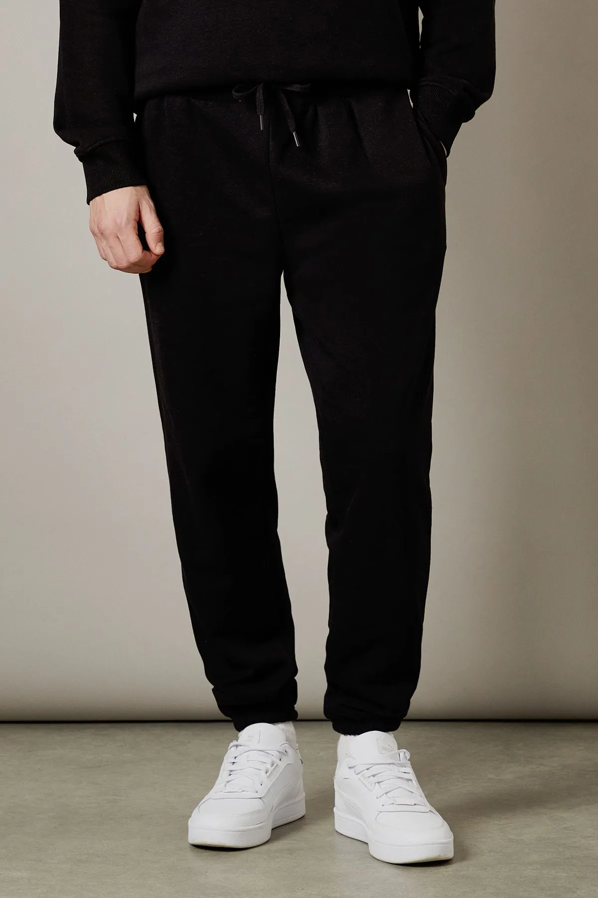 Black Jersey Joggers