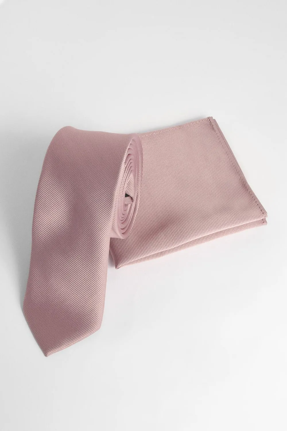 Barely Pink Tie and Pocket Square
