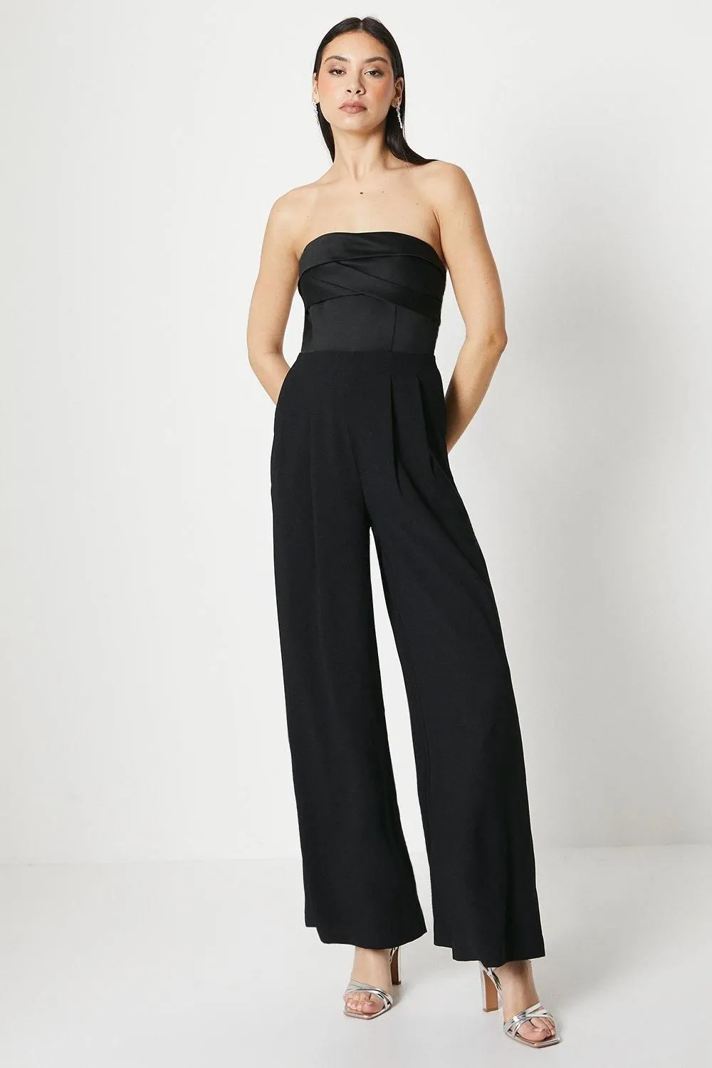 Corset Bodice Wide Leg Jumpsuit