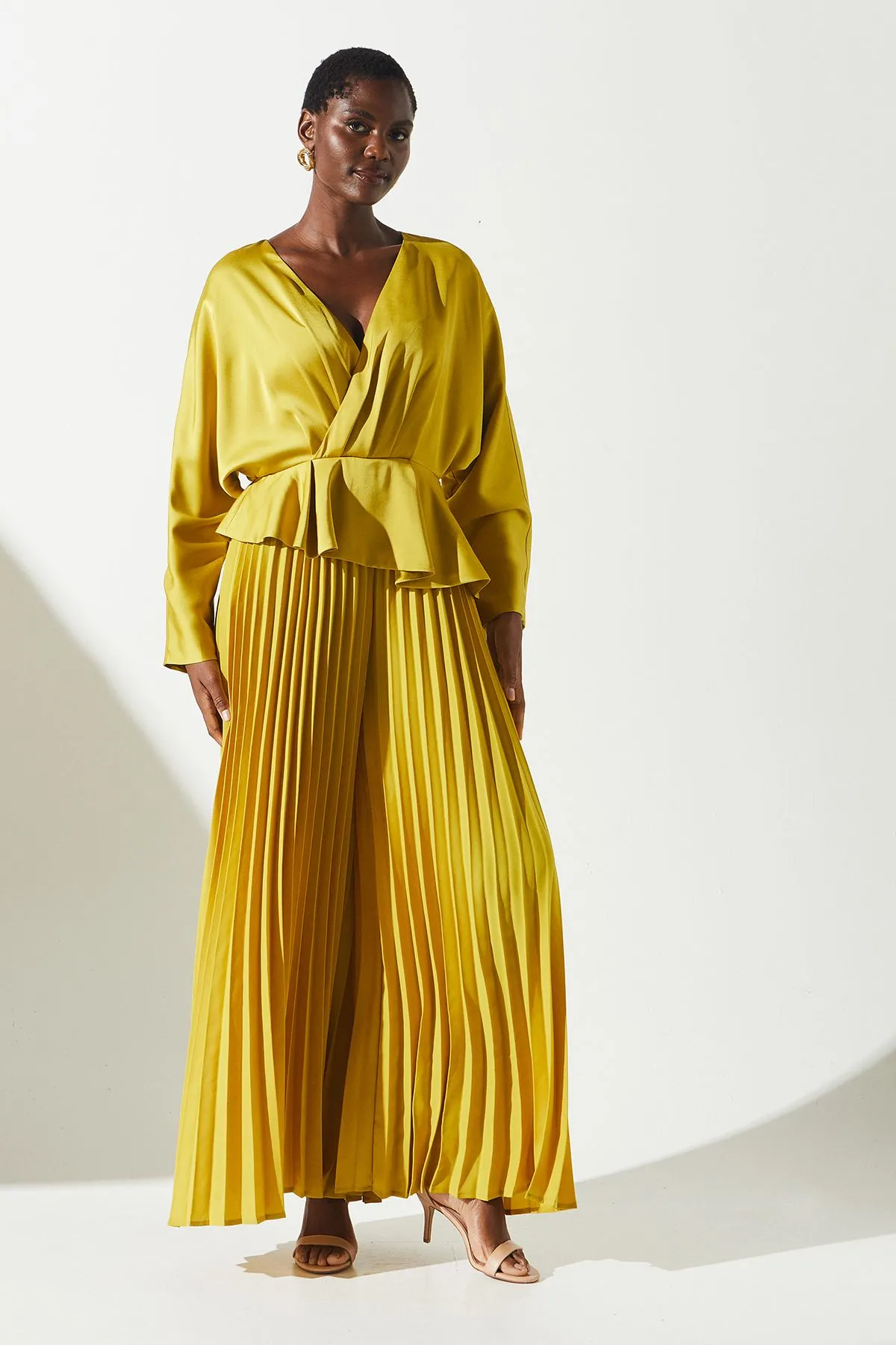 Crepe Pleated Jumpsuit