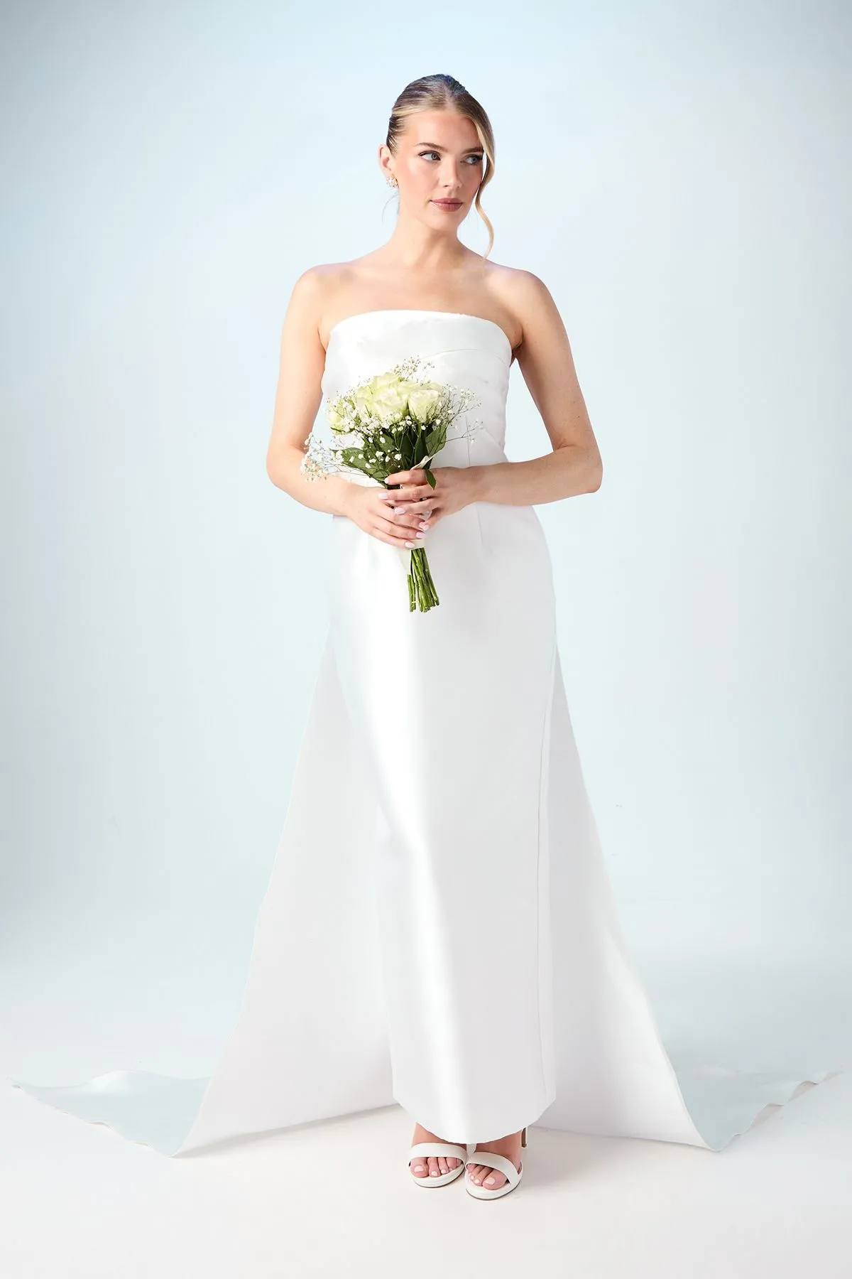 Twill Column Bandeau Wedding Dress
