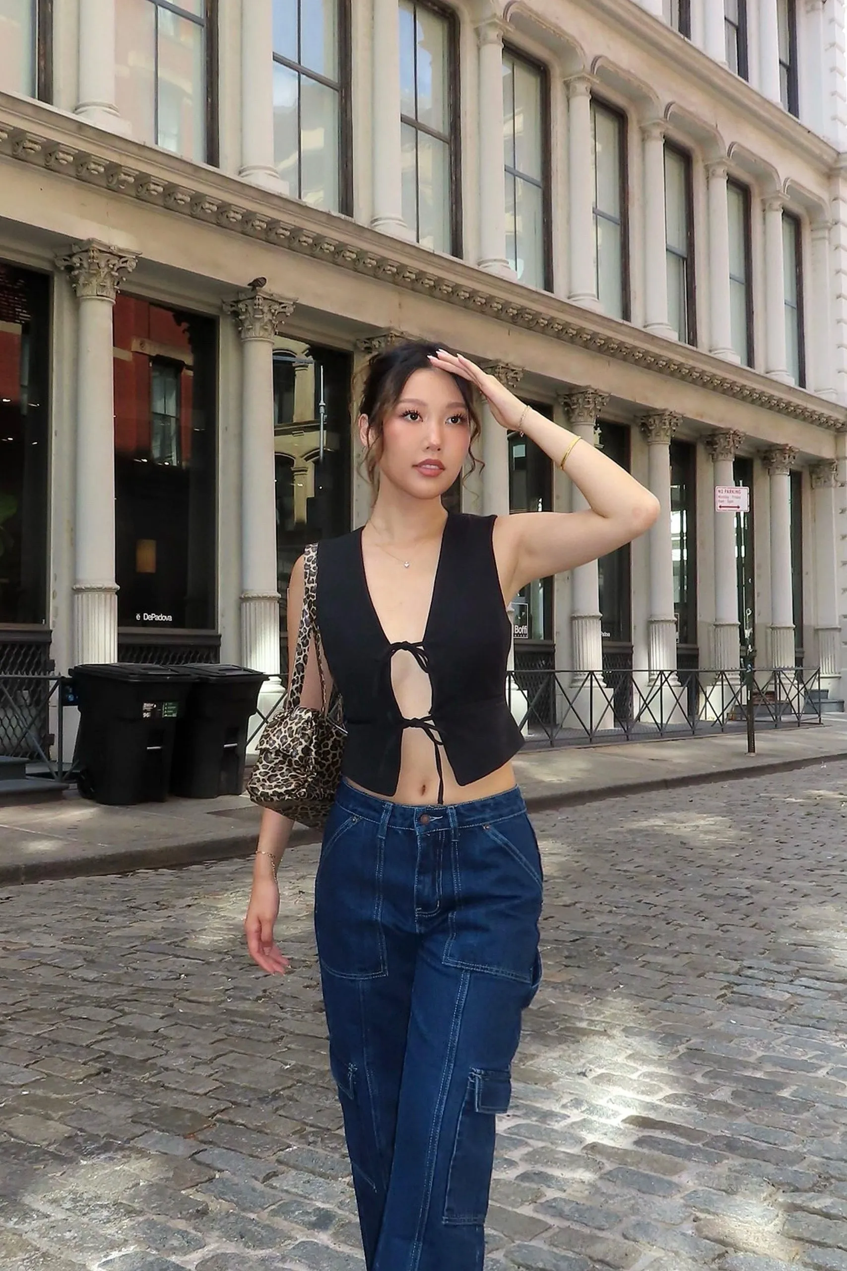 Tailored Tie Front Fitted Waistcoat