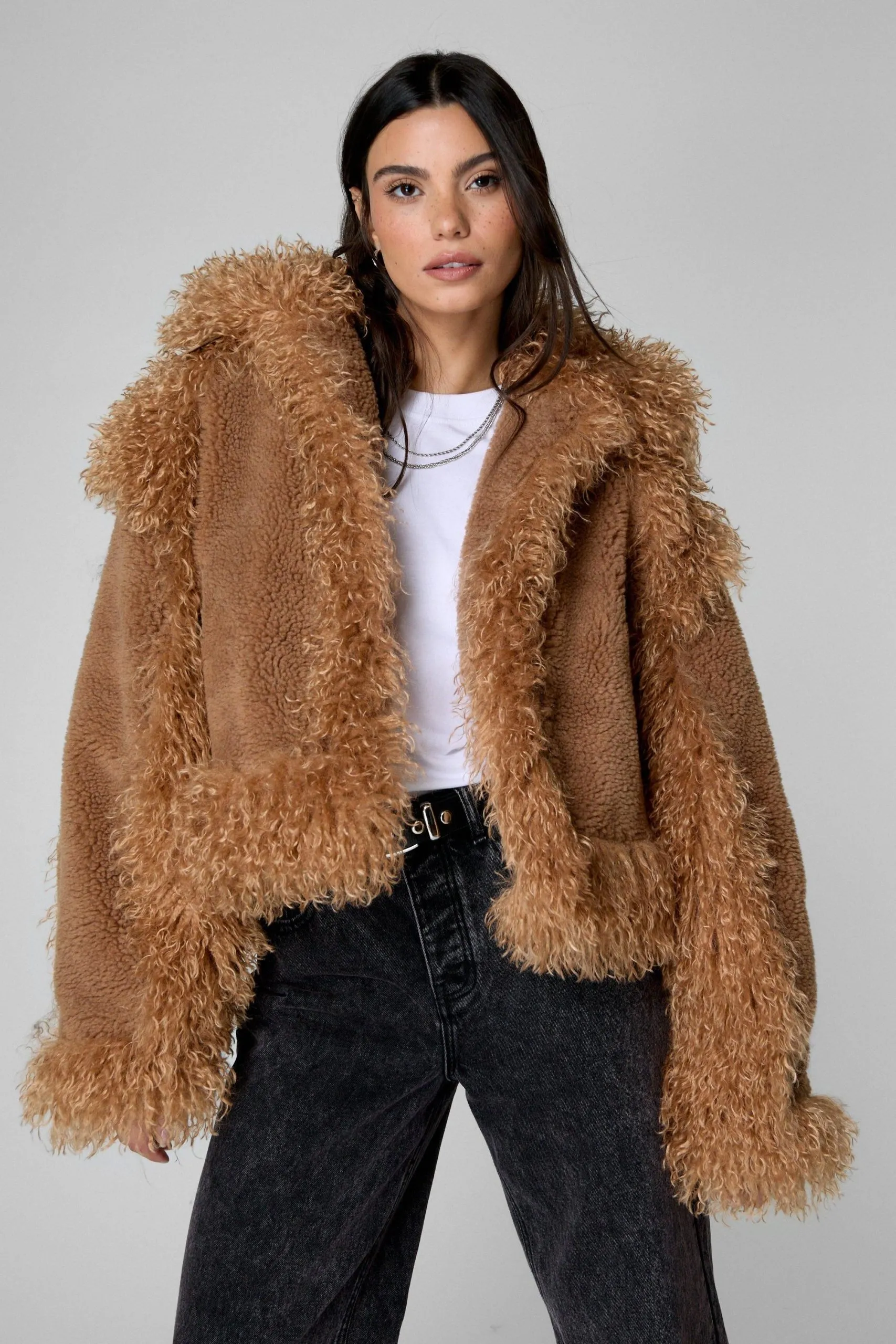 Buckle Neck Casual Jacket