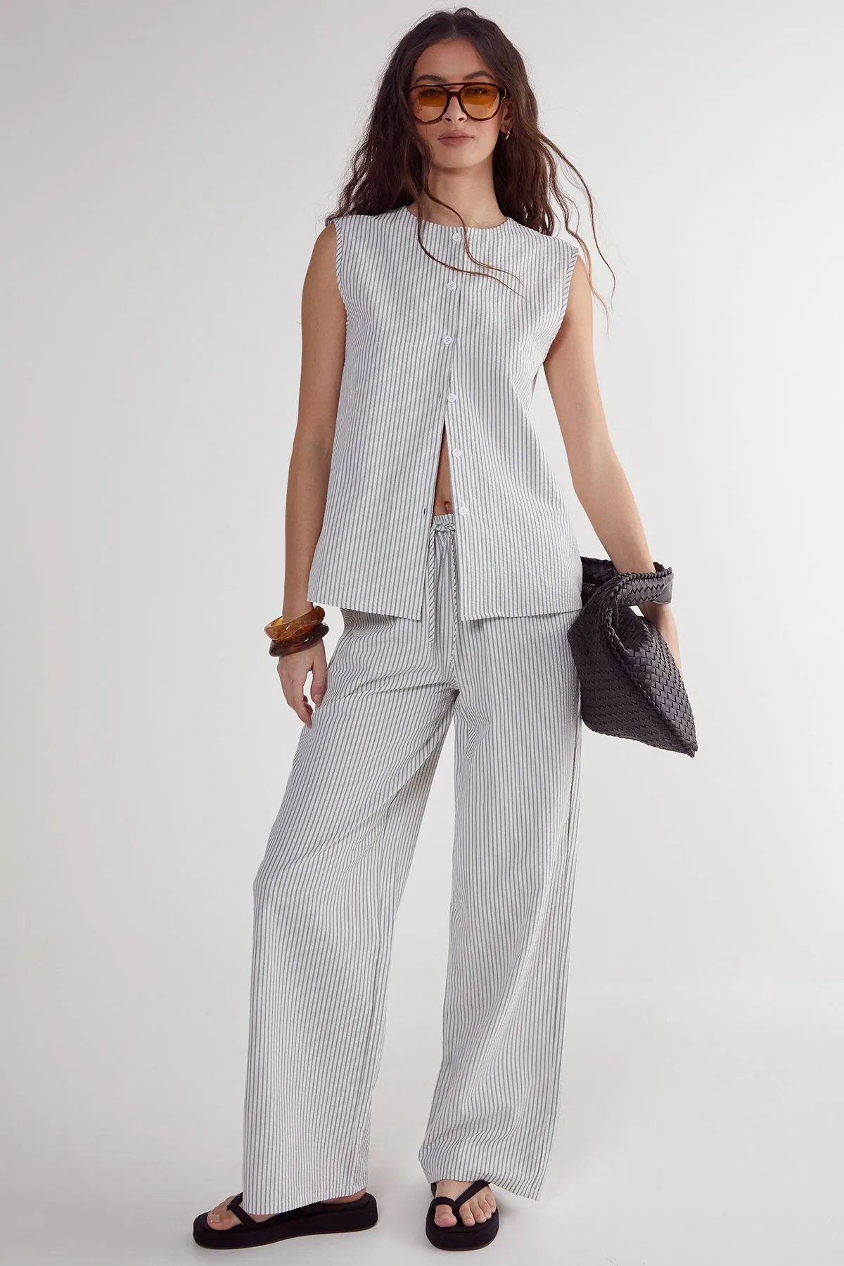 Stripe Straight Leg Pant