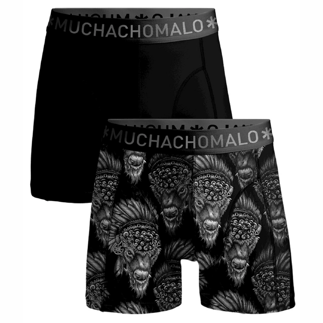 Boxer Shorts Muchachomalo Men Short Modal Bull Print/ Black (2-Pack)
