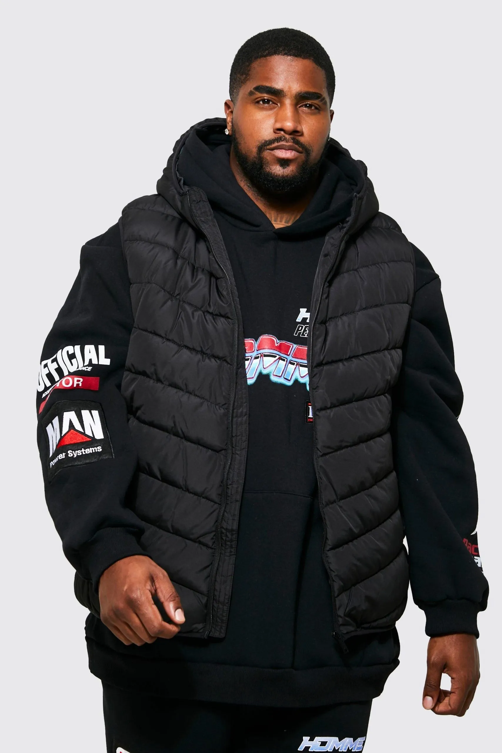 Plus Quilted Zip Through Gilet