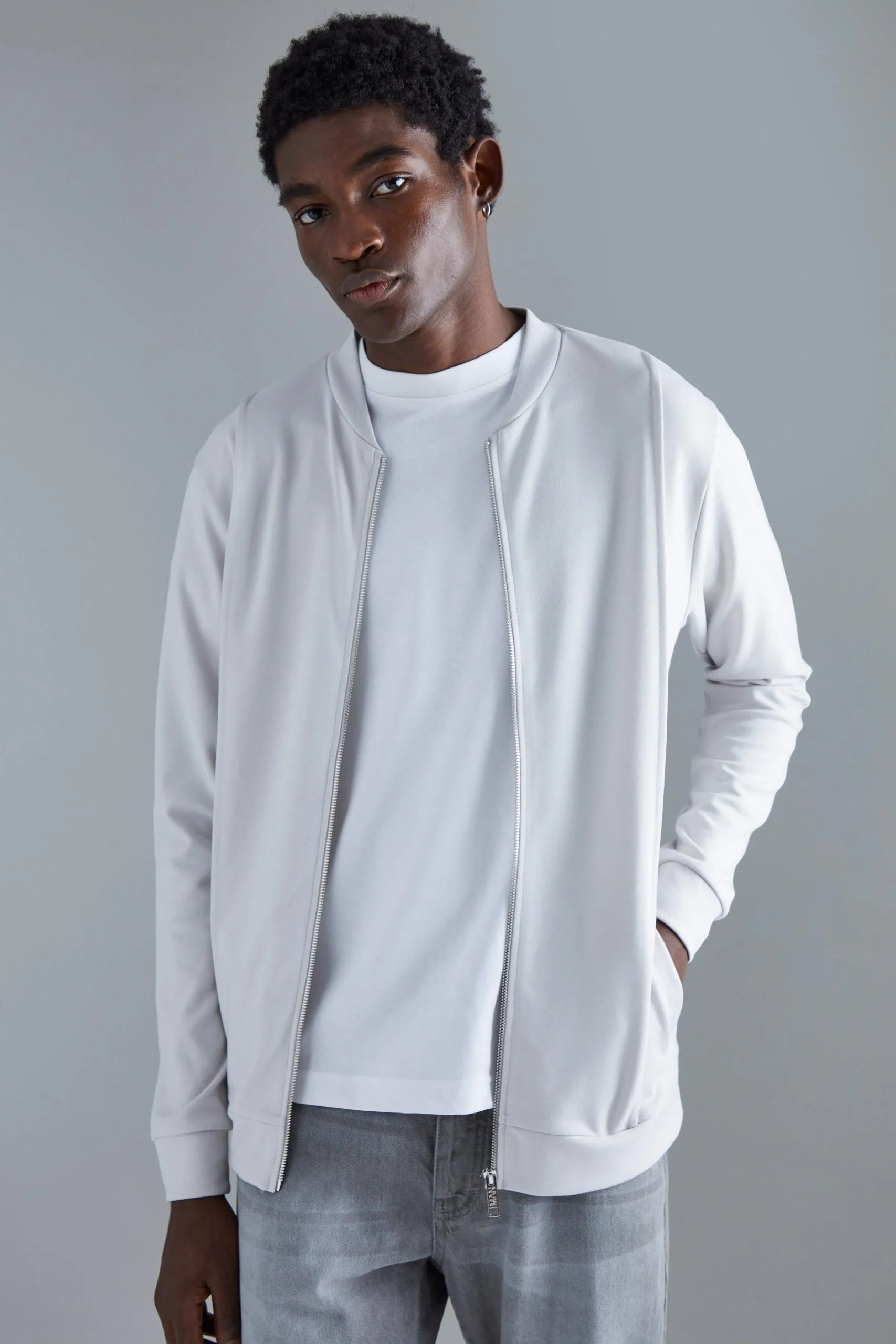 Slim Interlock Bomber Jacket