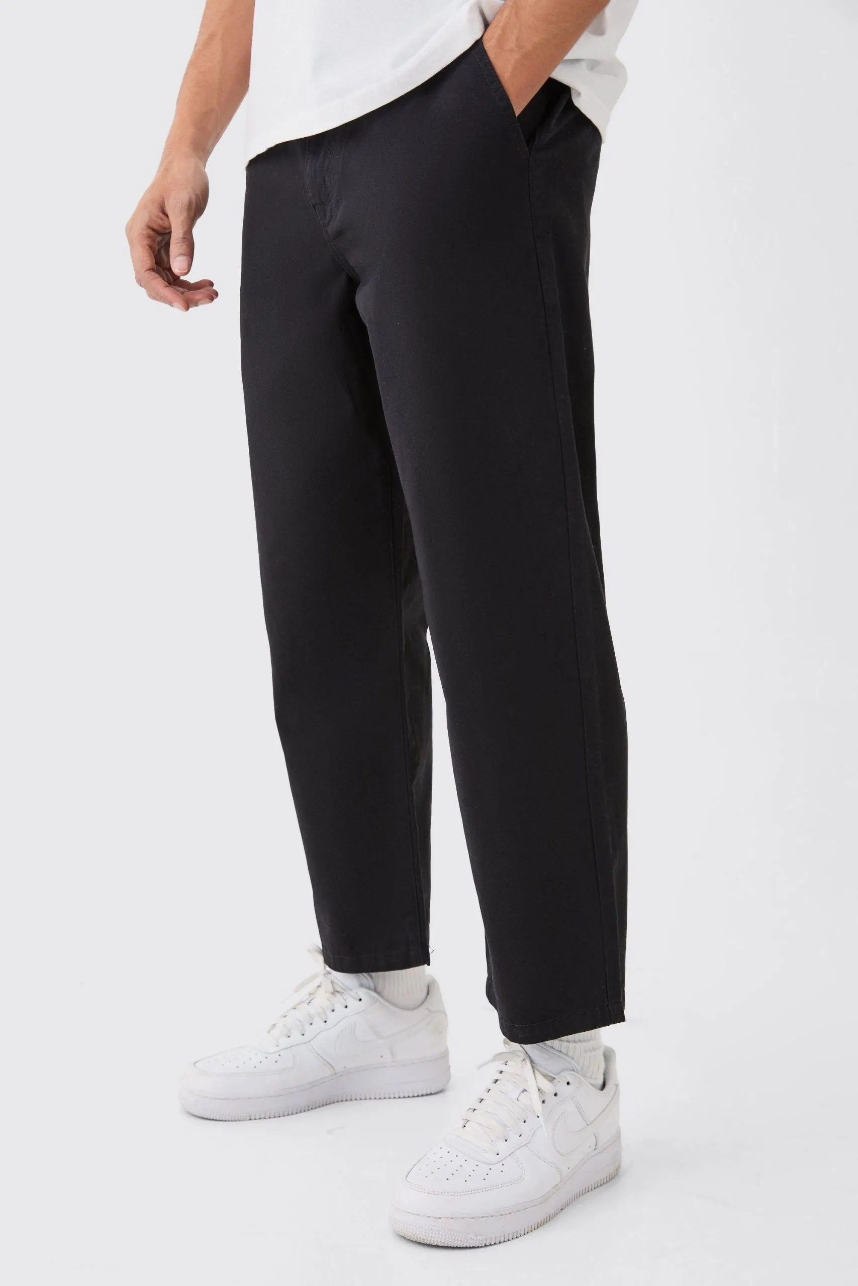 Fixed Waist Skate Cropped Chino Trouser