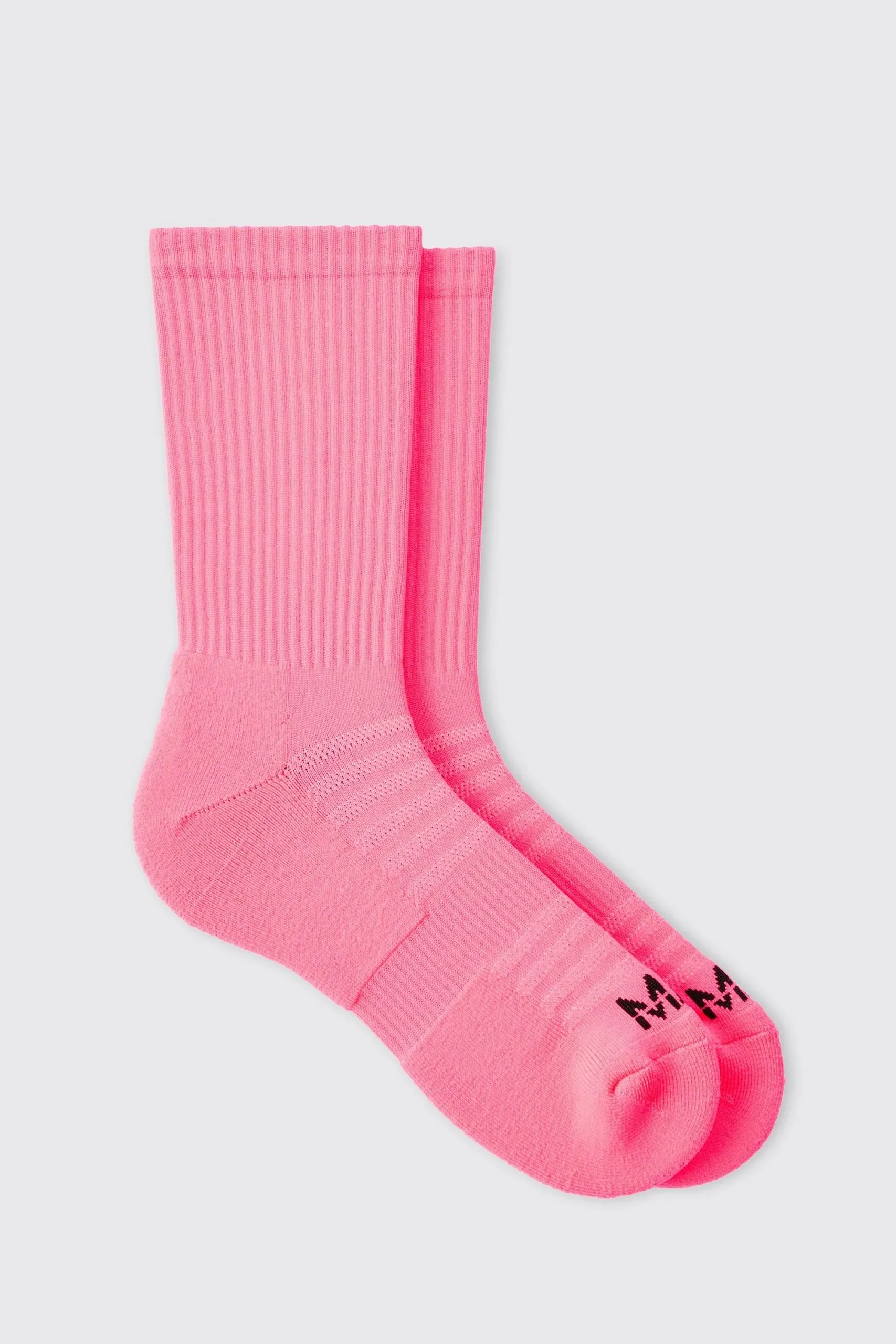 Man Active Neon Running Crew Socks