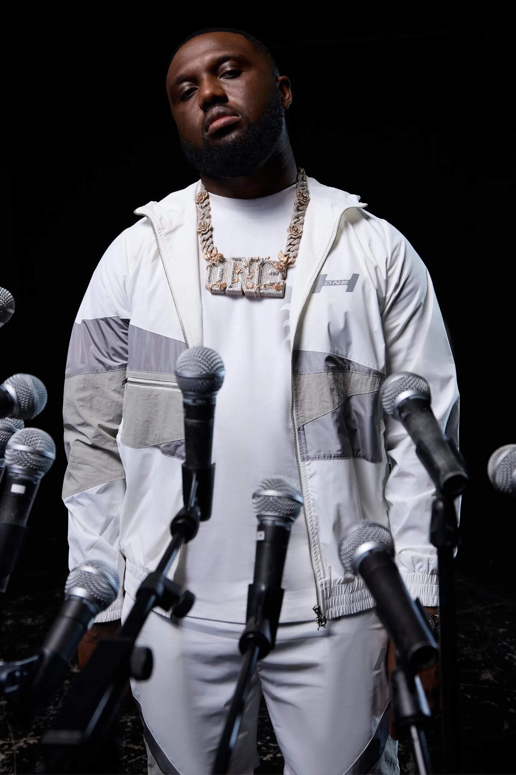 Regular Fit Crinkle Nylon Panelled Funnel Neck Hoodie