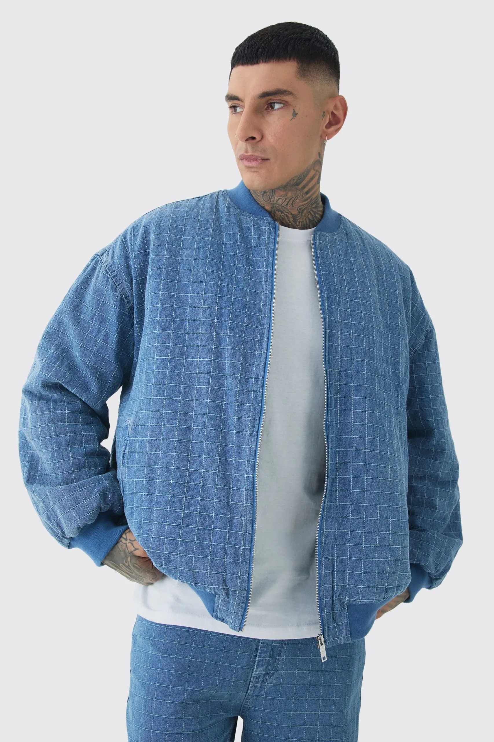 Tall Ripstop Oversized Padded Bomber Jacket