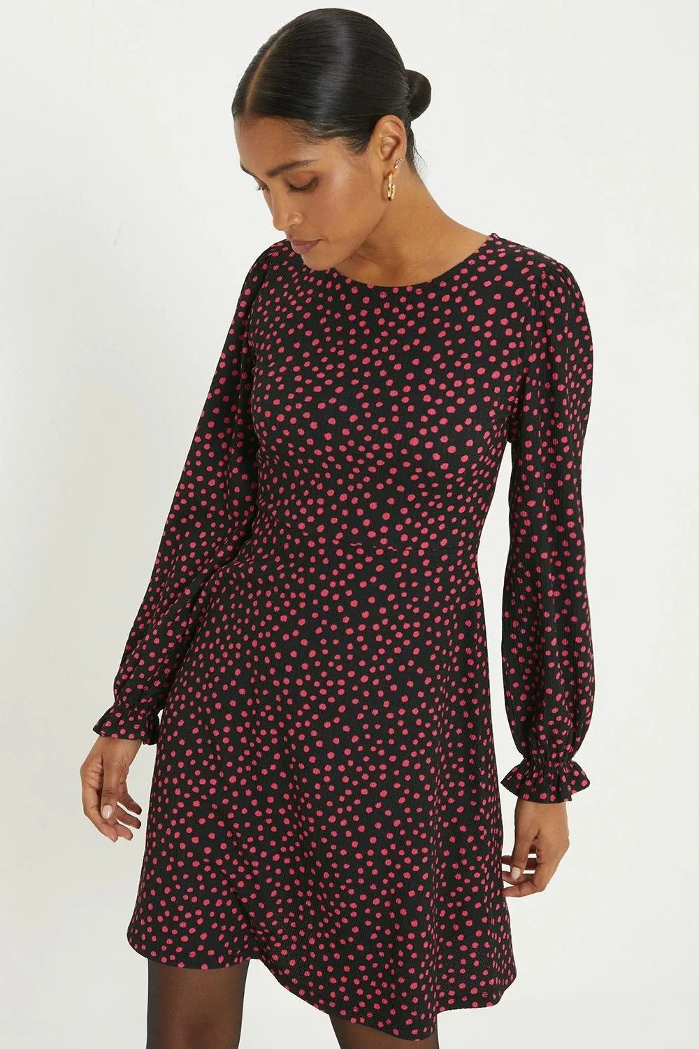 Pink Spot Mini Dress