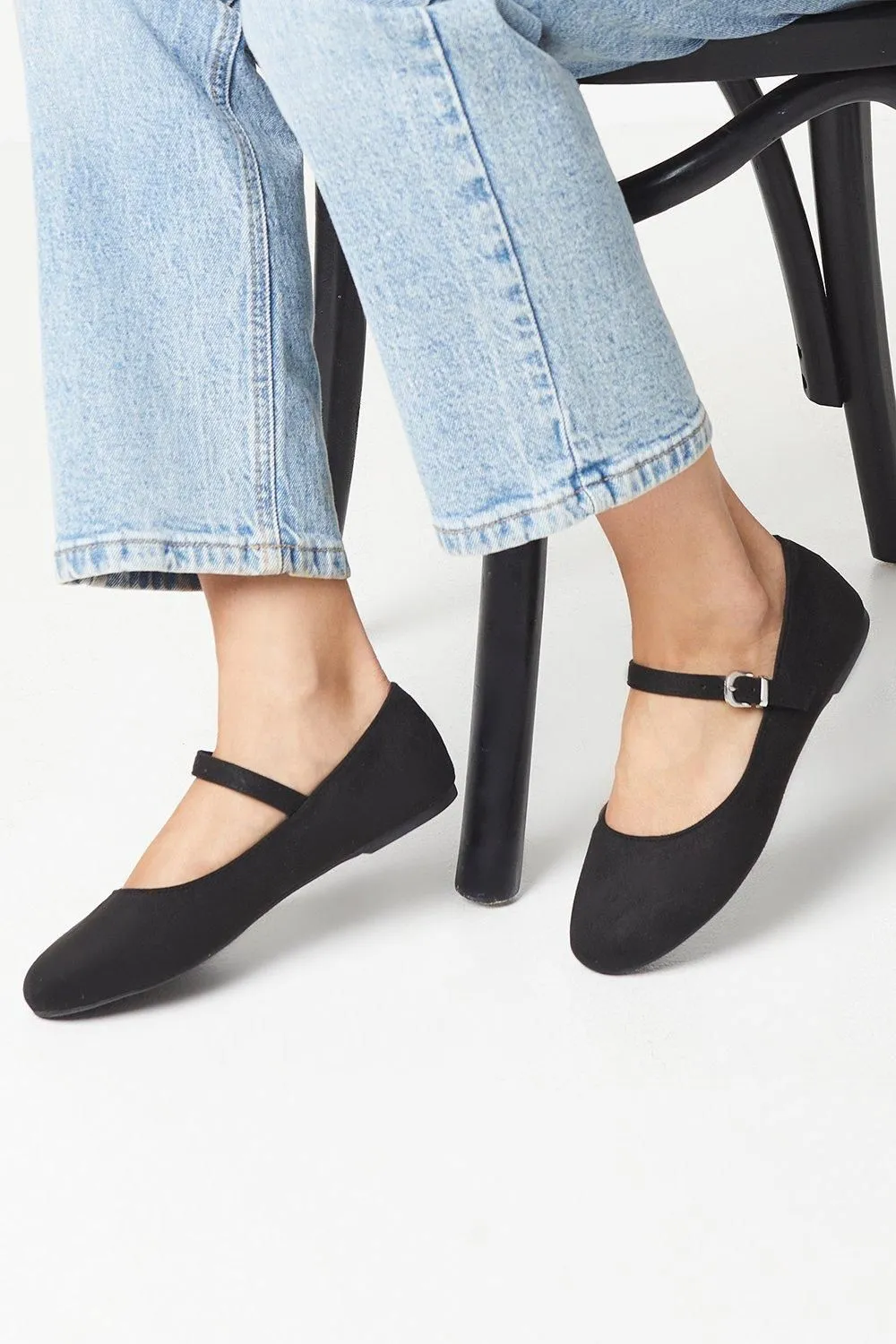 Wide Fit Catrina Mary Jane Ballet Pumps