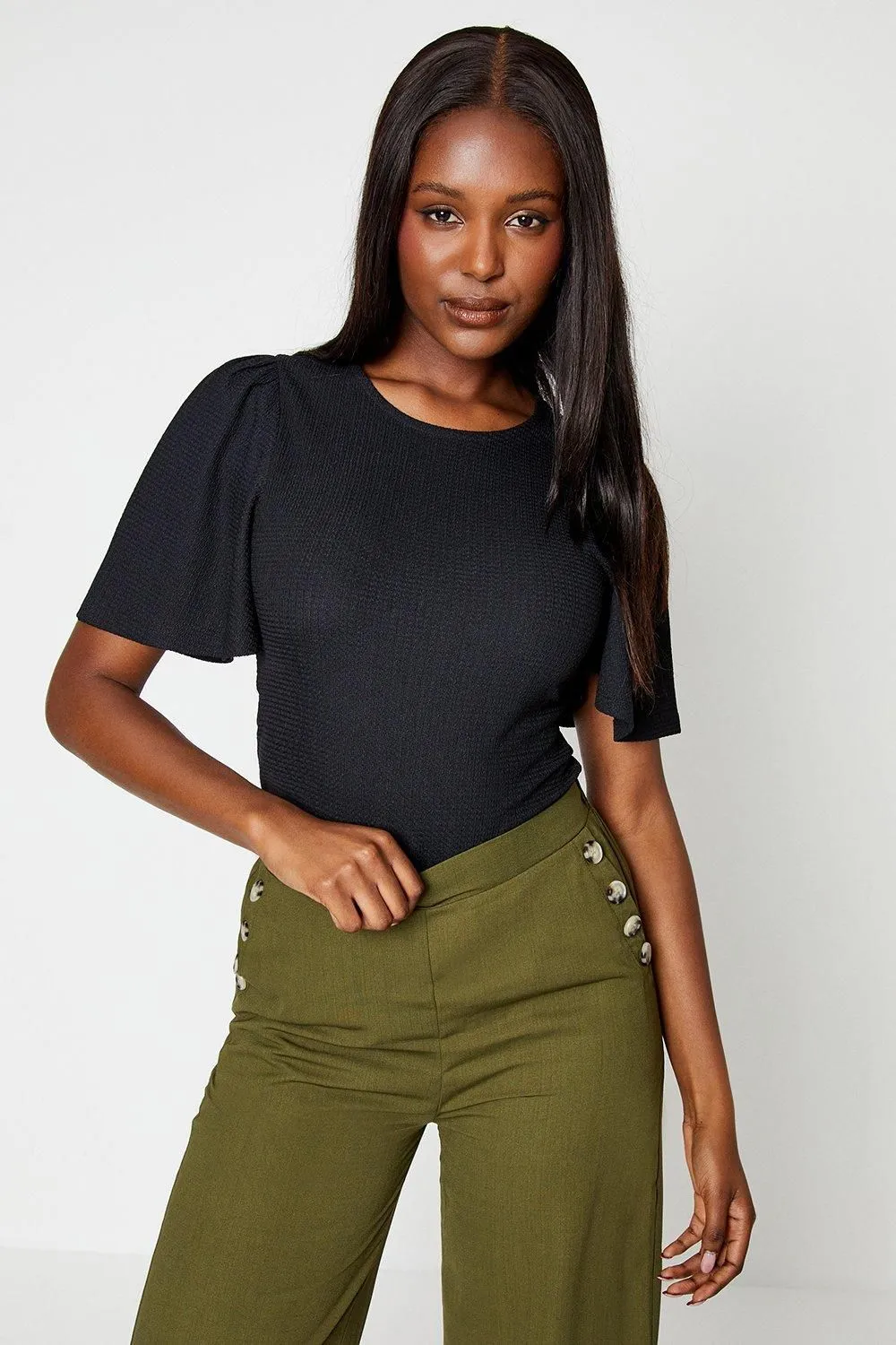 Angel Flutter Sleeve Top