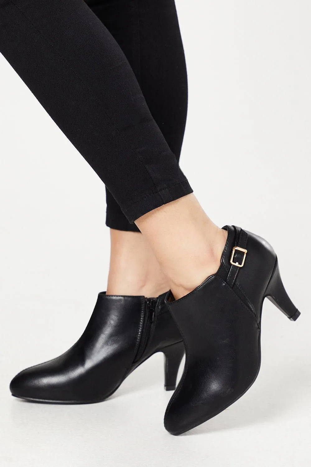 Good For The Sole: Wide Fit Marlon Buckle Detail Shoes Boots