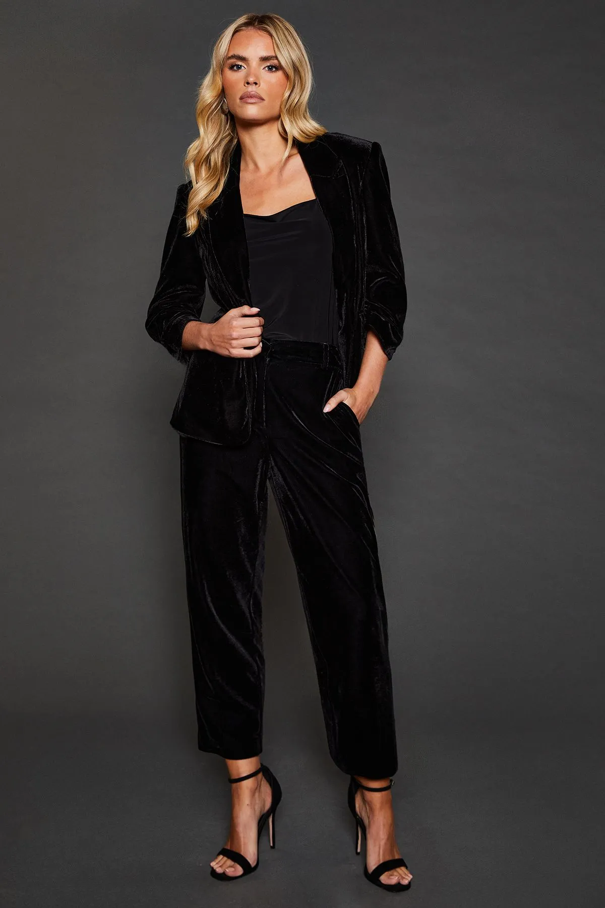 Petite Velvet Trouser