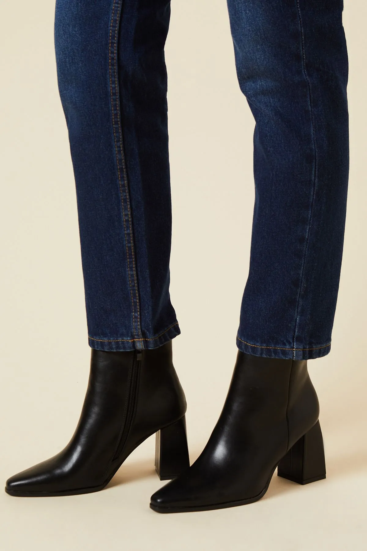 Alto Flared Block High Heel Ankle Boots