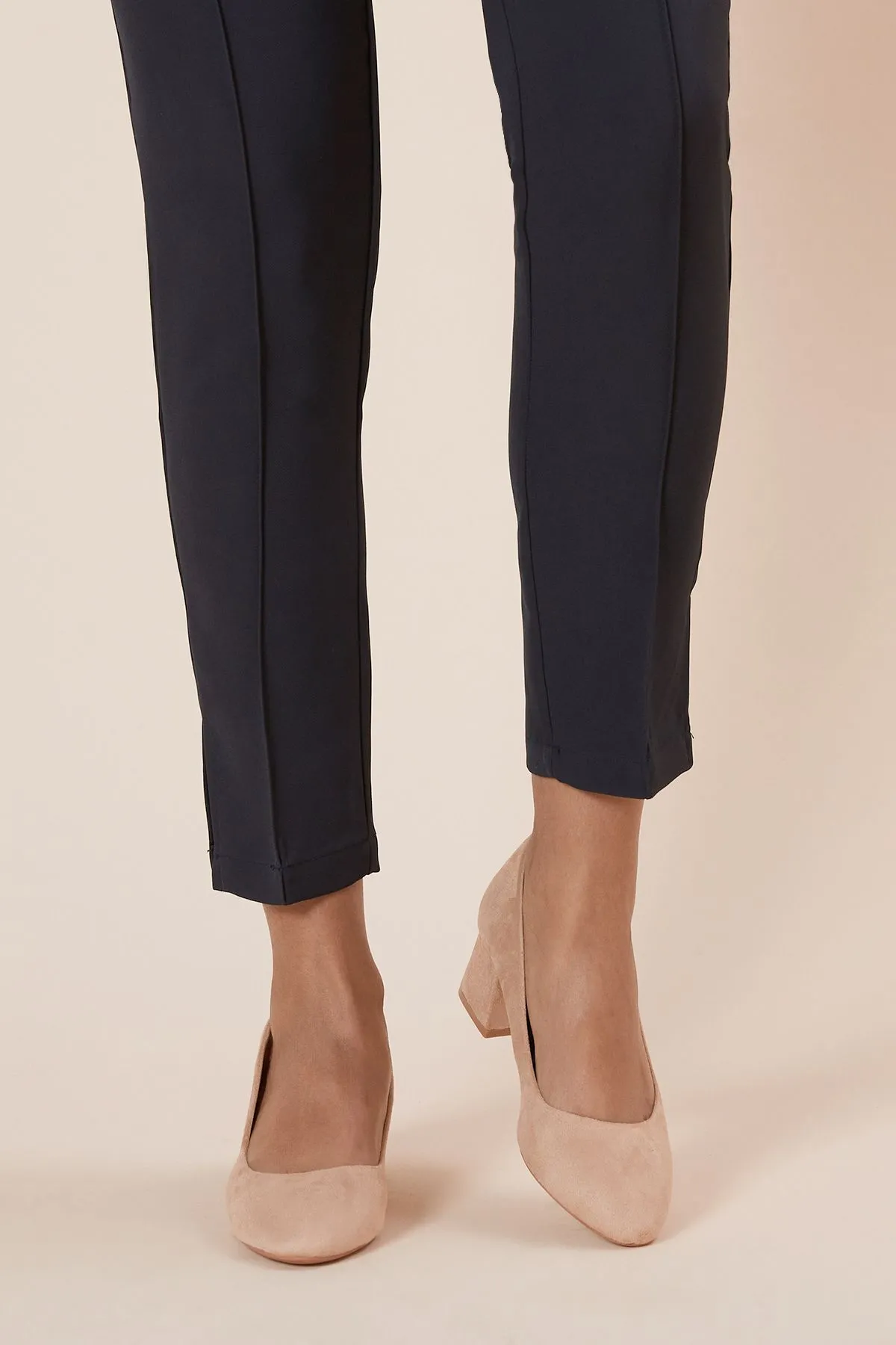 Good For The Sole: Fiorette Faux Suede Padded Comfort Sock Low Block Heeled Court Shoes