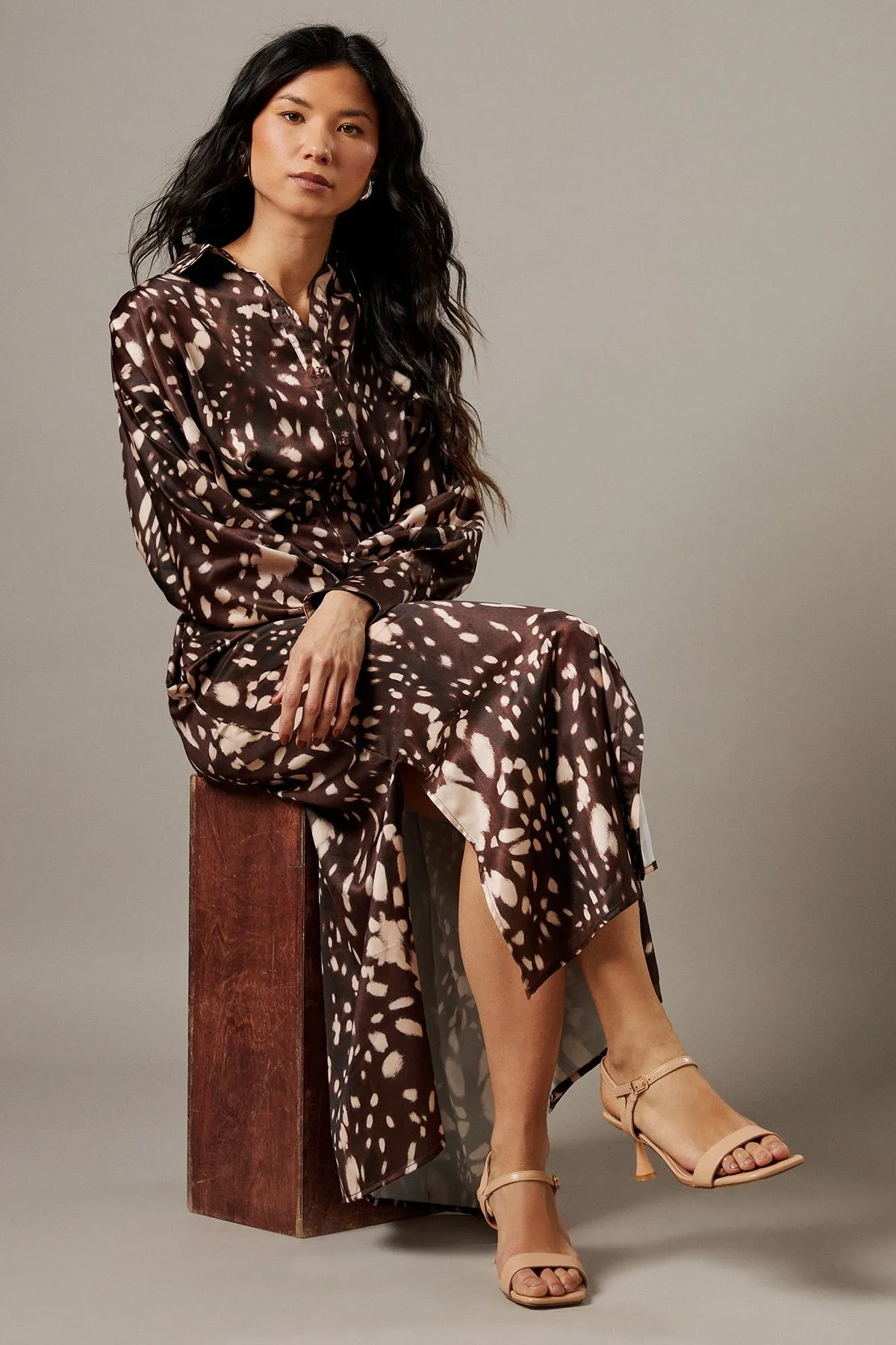 Faith: Cissie Faux Leather Kitten Heel Sandals