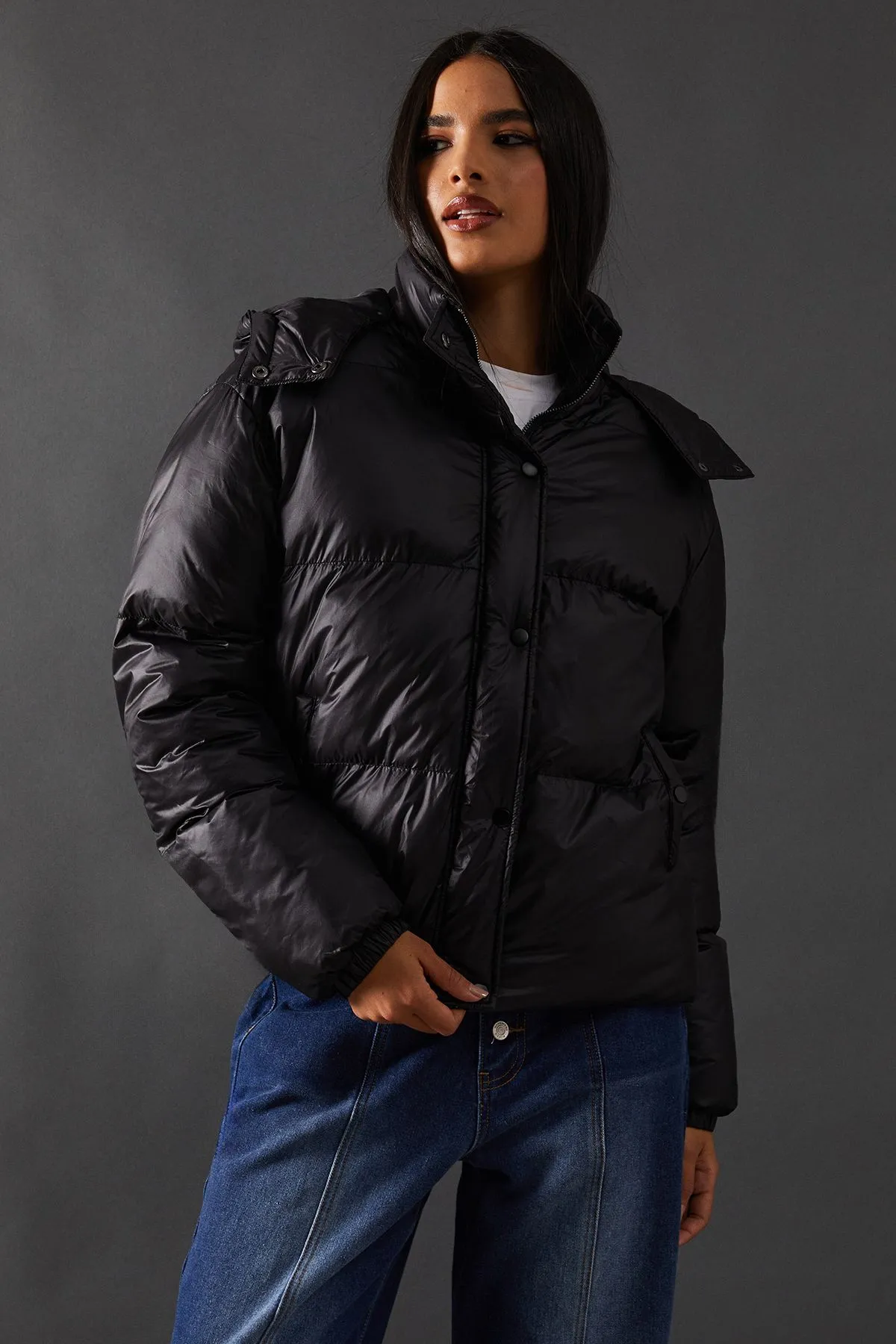 Shiny Padded Puffer Coat