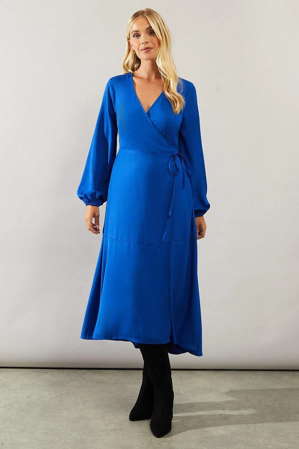 Petite Woven Wrap Dress