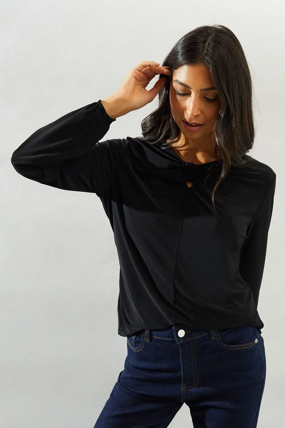 Bow Detail Jersey Top