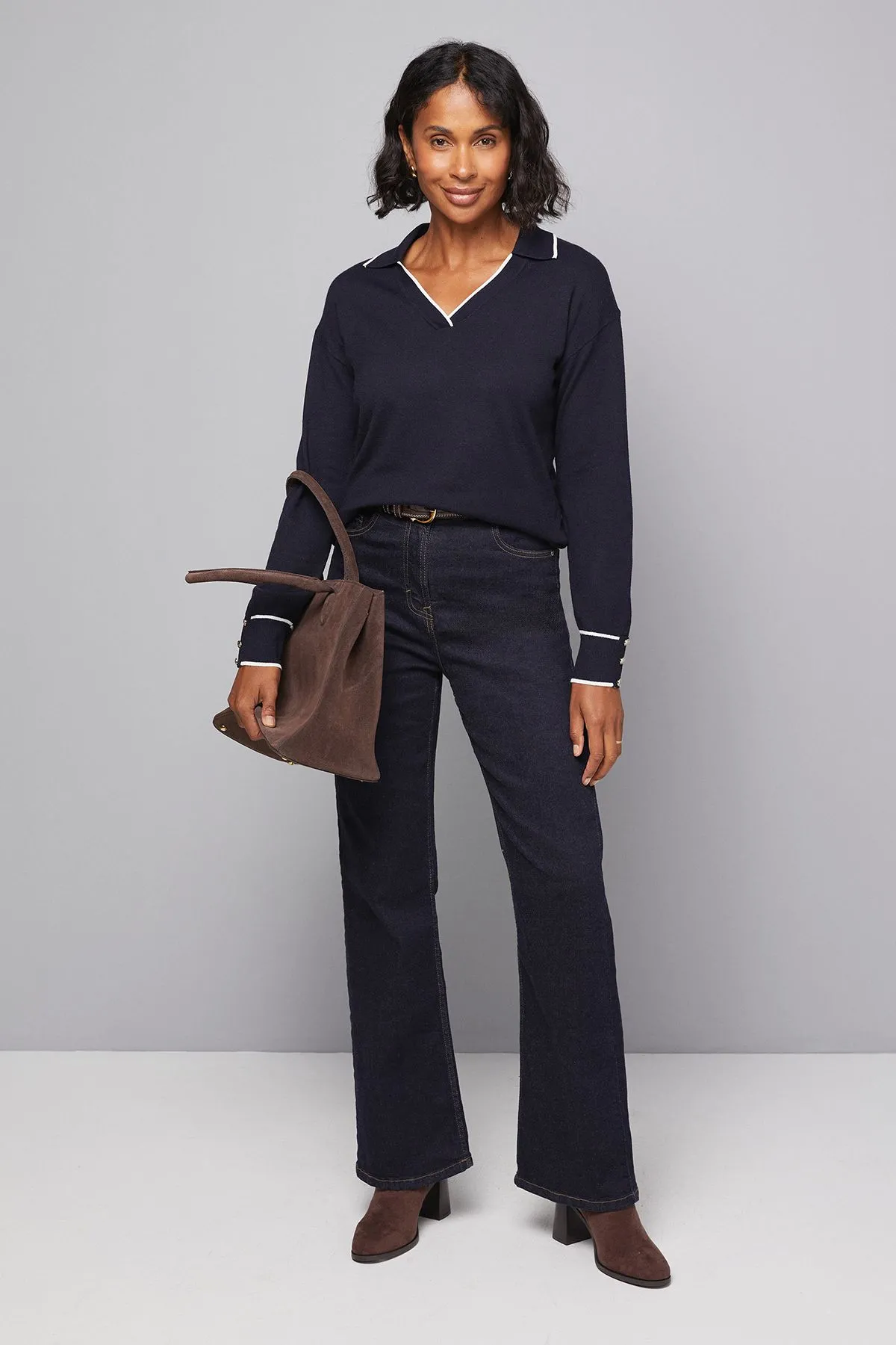 Tipped Collar Jumper