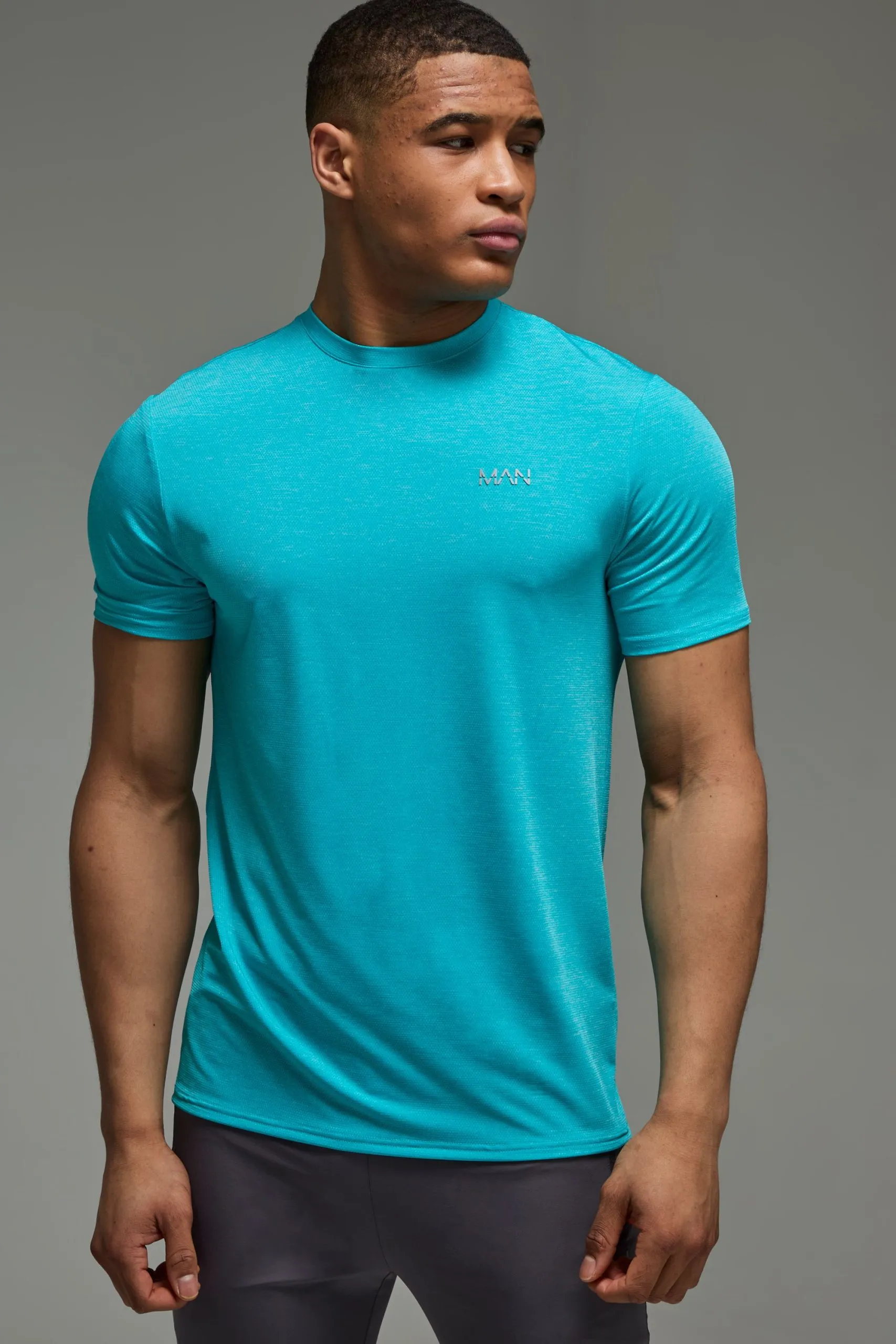 Man Active Breathable Marl Regular Fit T-shirt