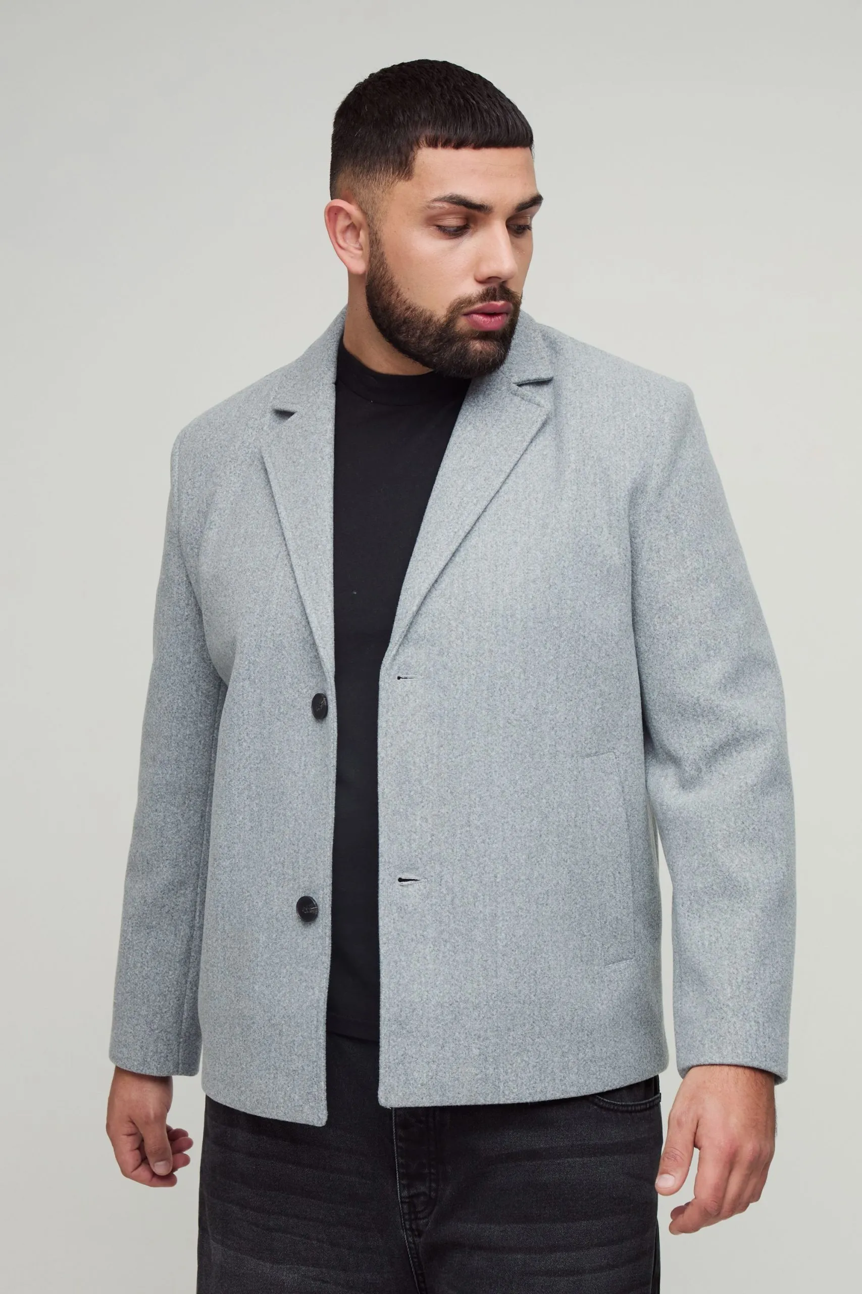 Plus Boxy Oversized Overcoat