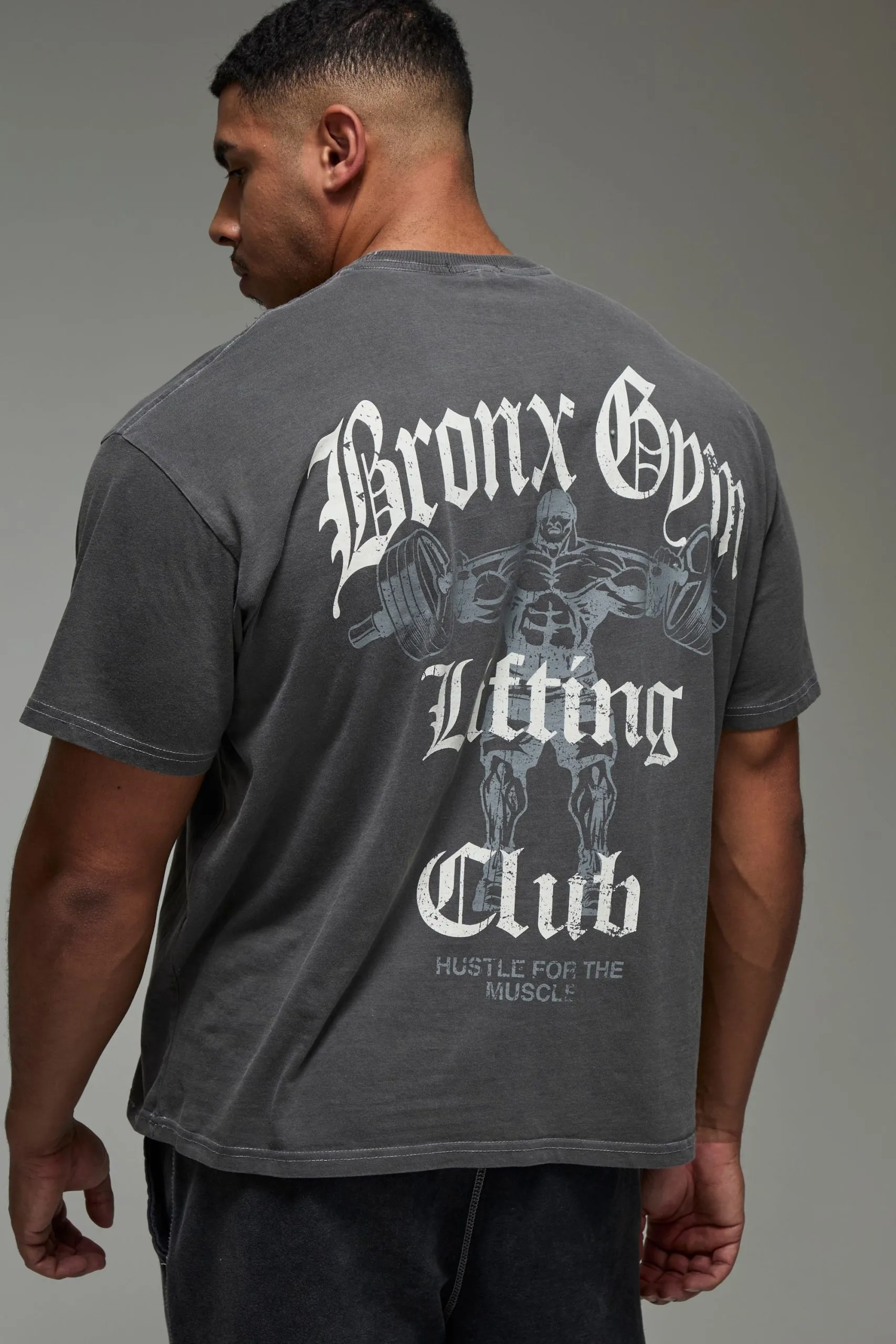 Man Active Bronx Gym Oversized Washed T-shirt