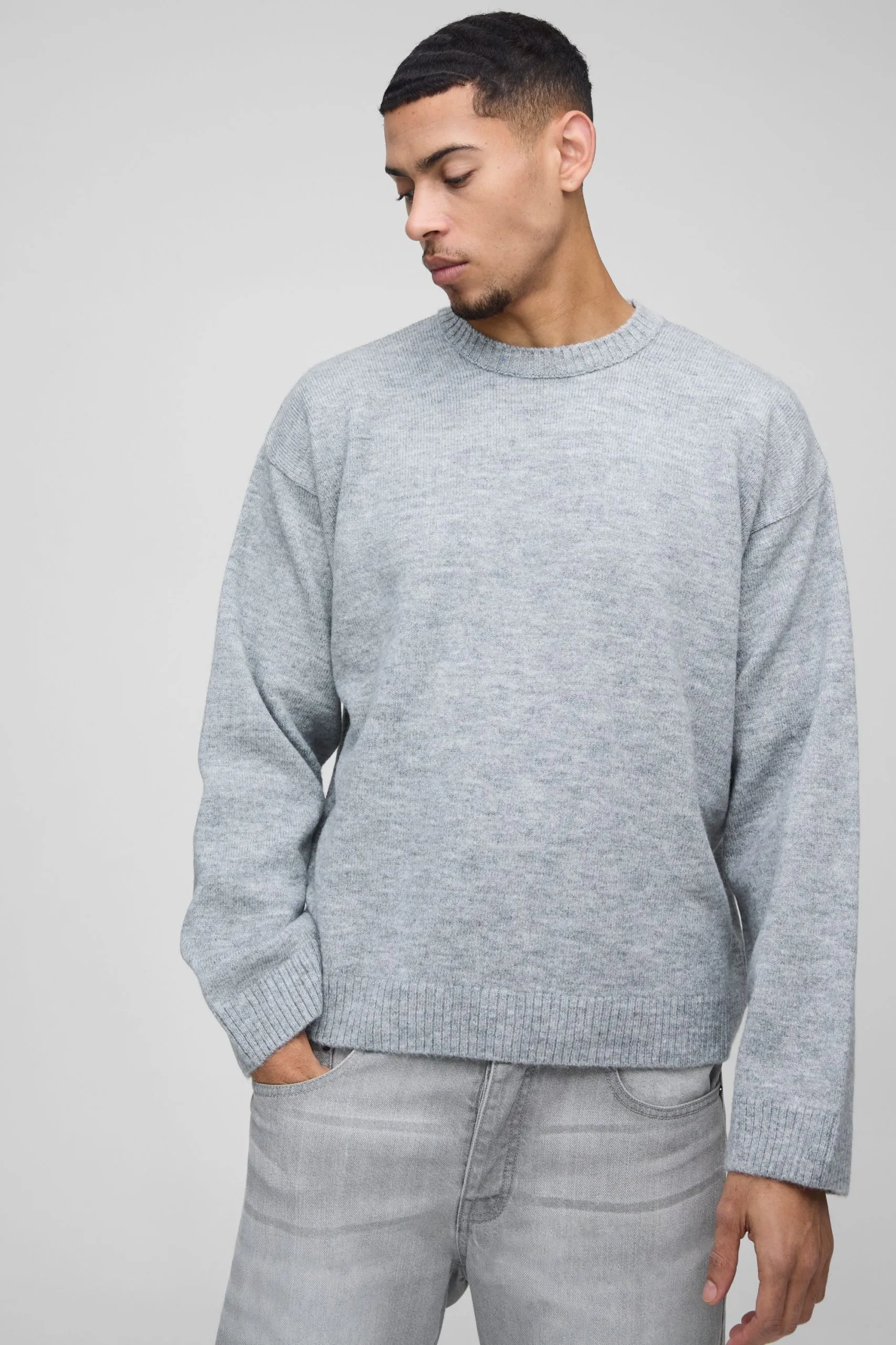 Oversized Marl Knitted Jumper