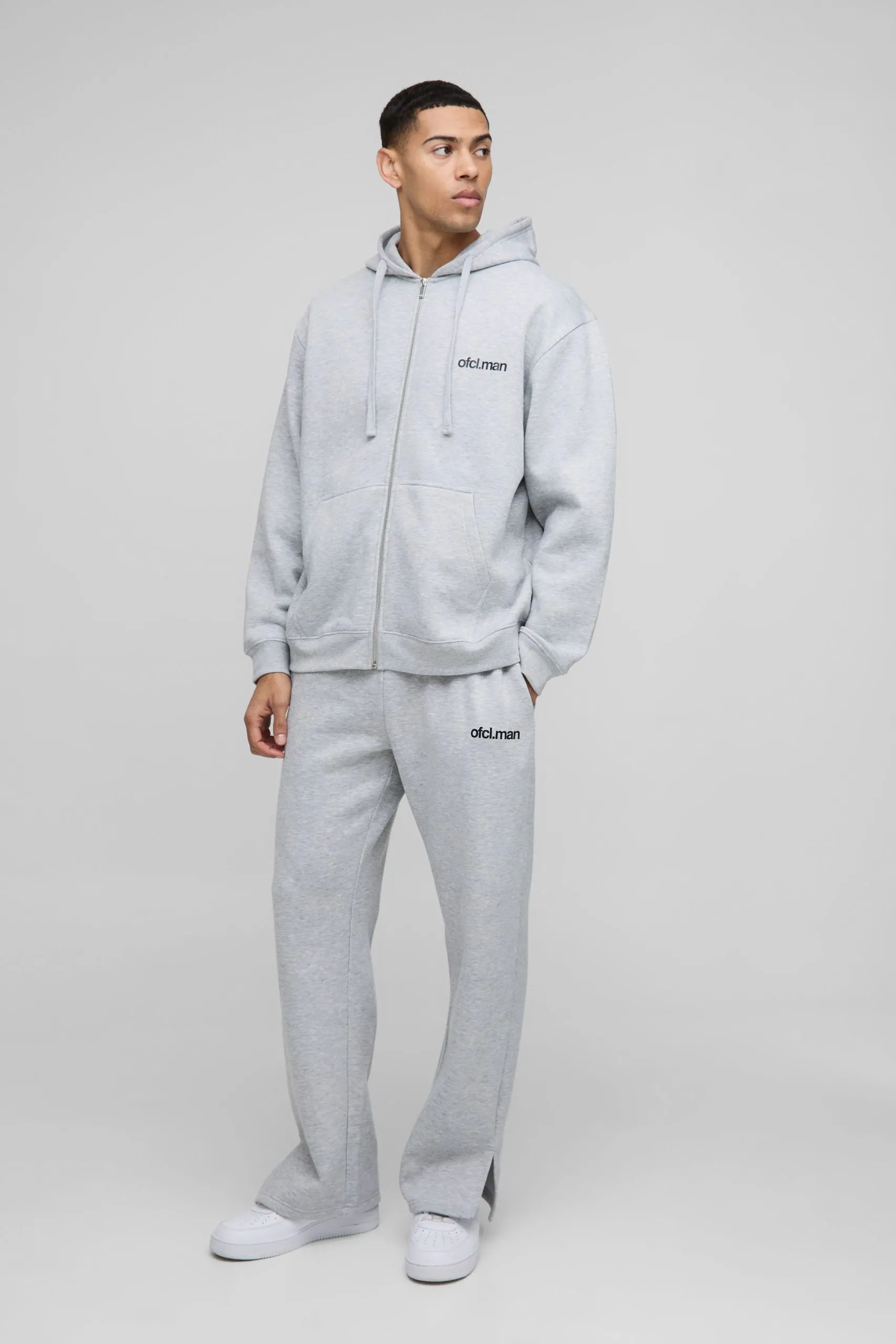 Oversized Ofcl Man Split Hem Jogger Tracksuit