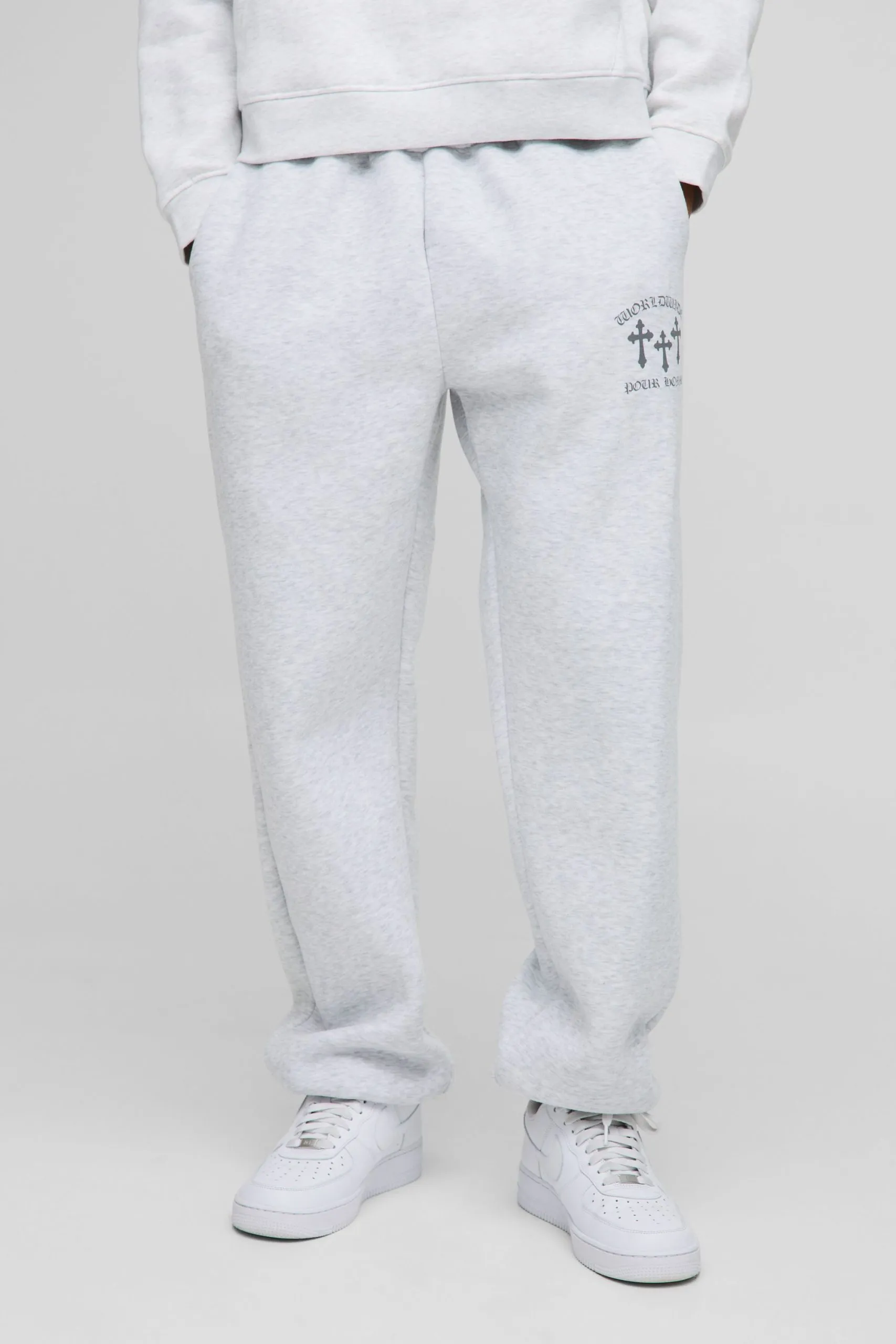 Baggy Worldwide Cross Print Joggers