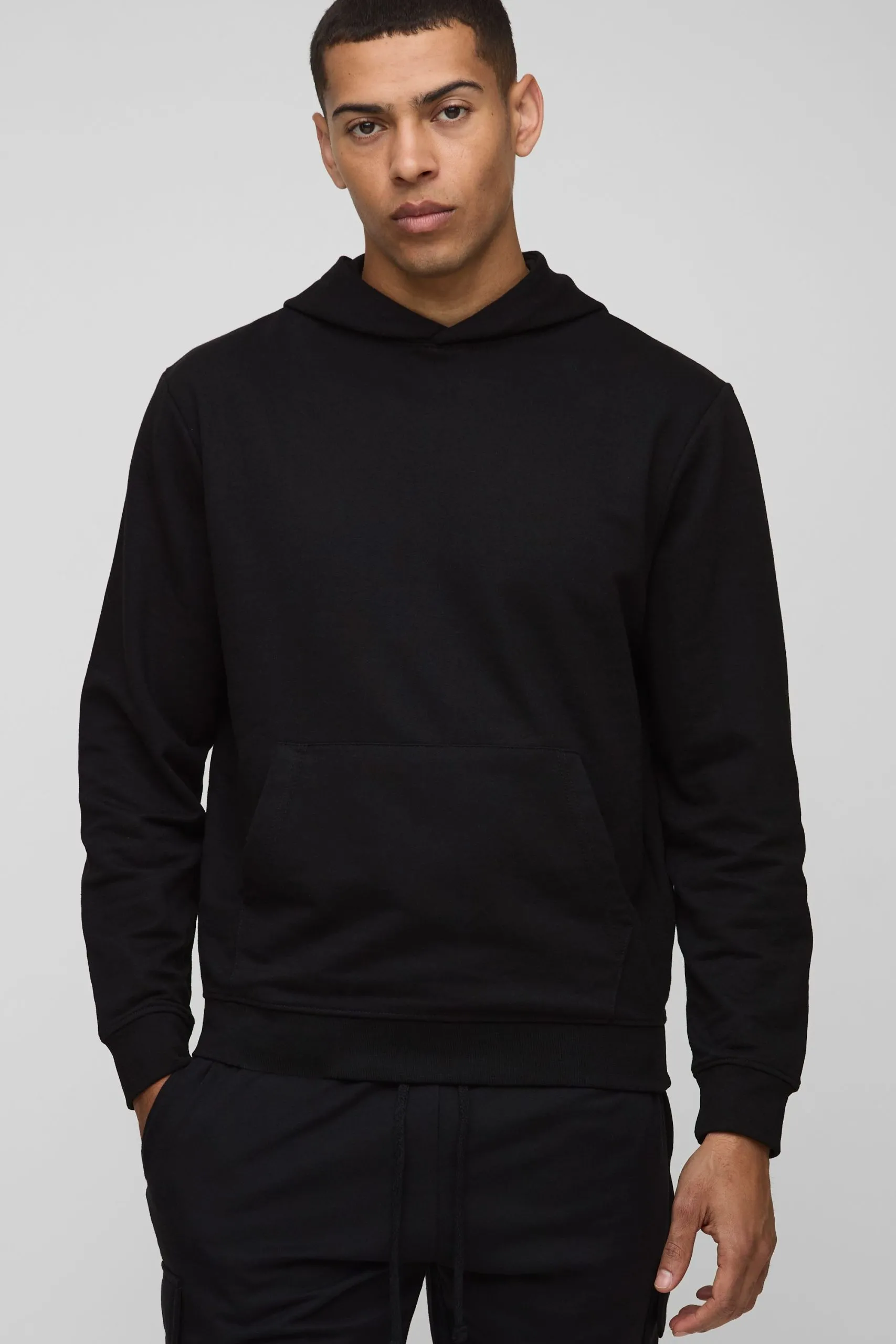 Lightweight Basic Regular Fit Over The Head Hoodie