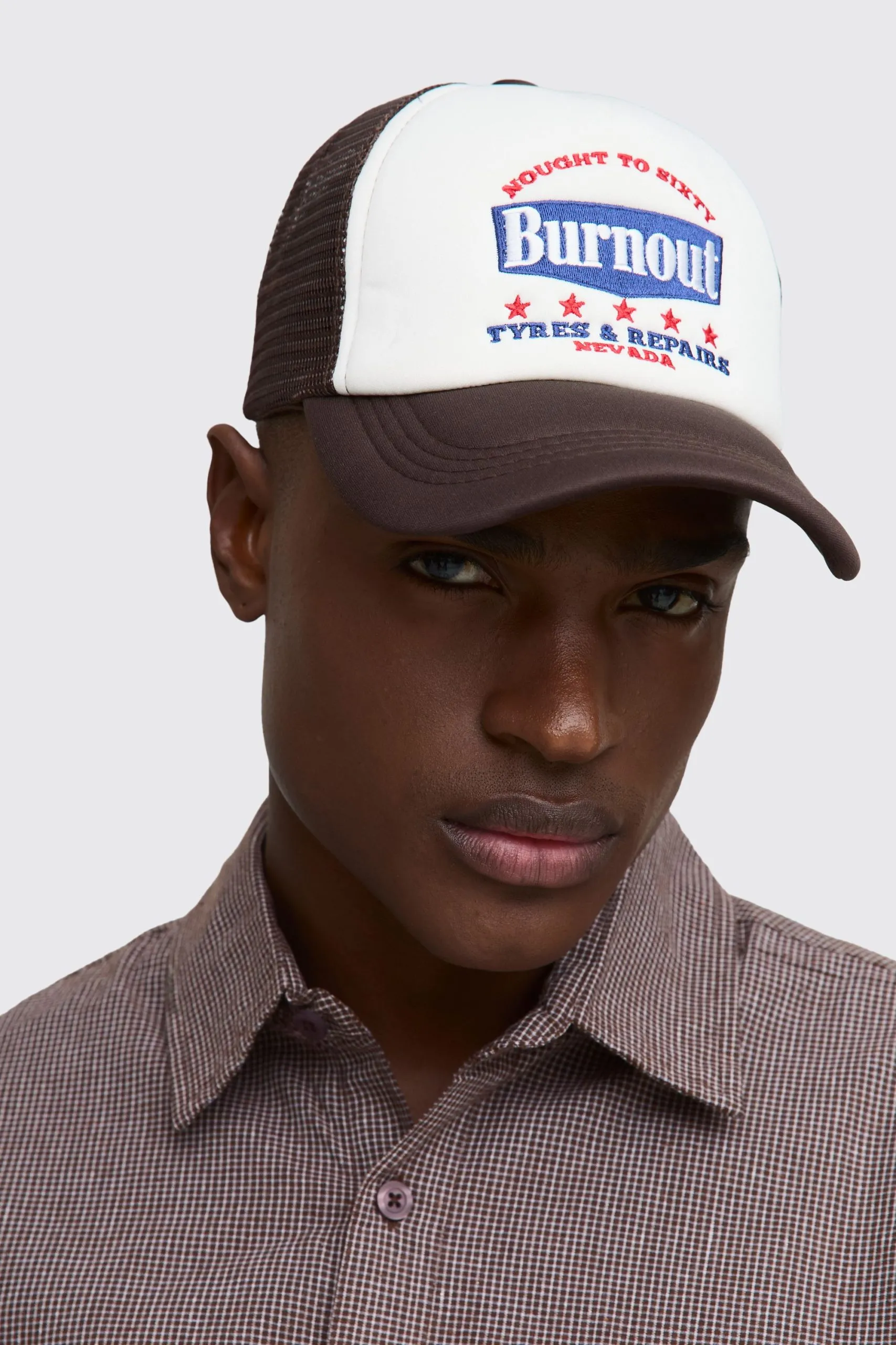Burnout Graphic Trucker Cap
