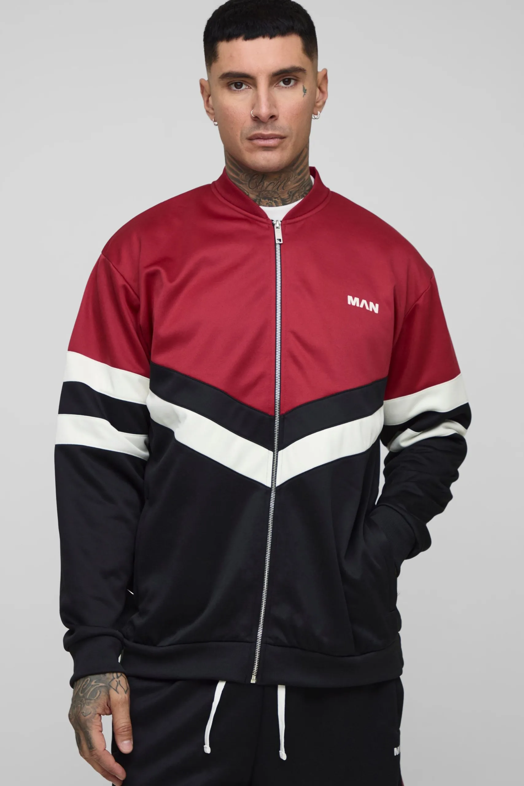 Tall Embroidered Regular Fit Track Jacket