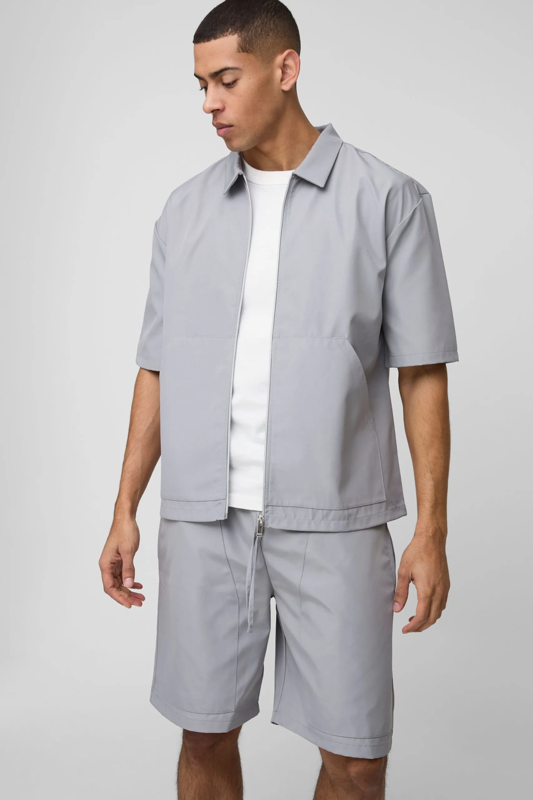 Carpenter Detail Regular Fit Short Sleeve Set
