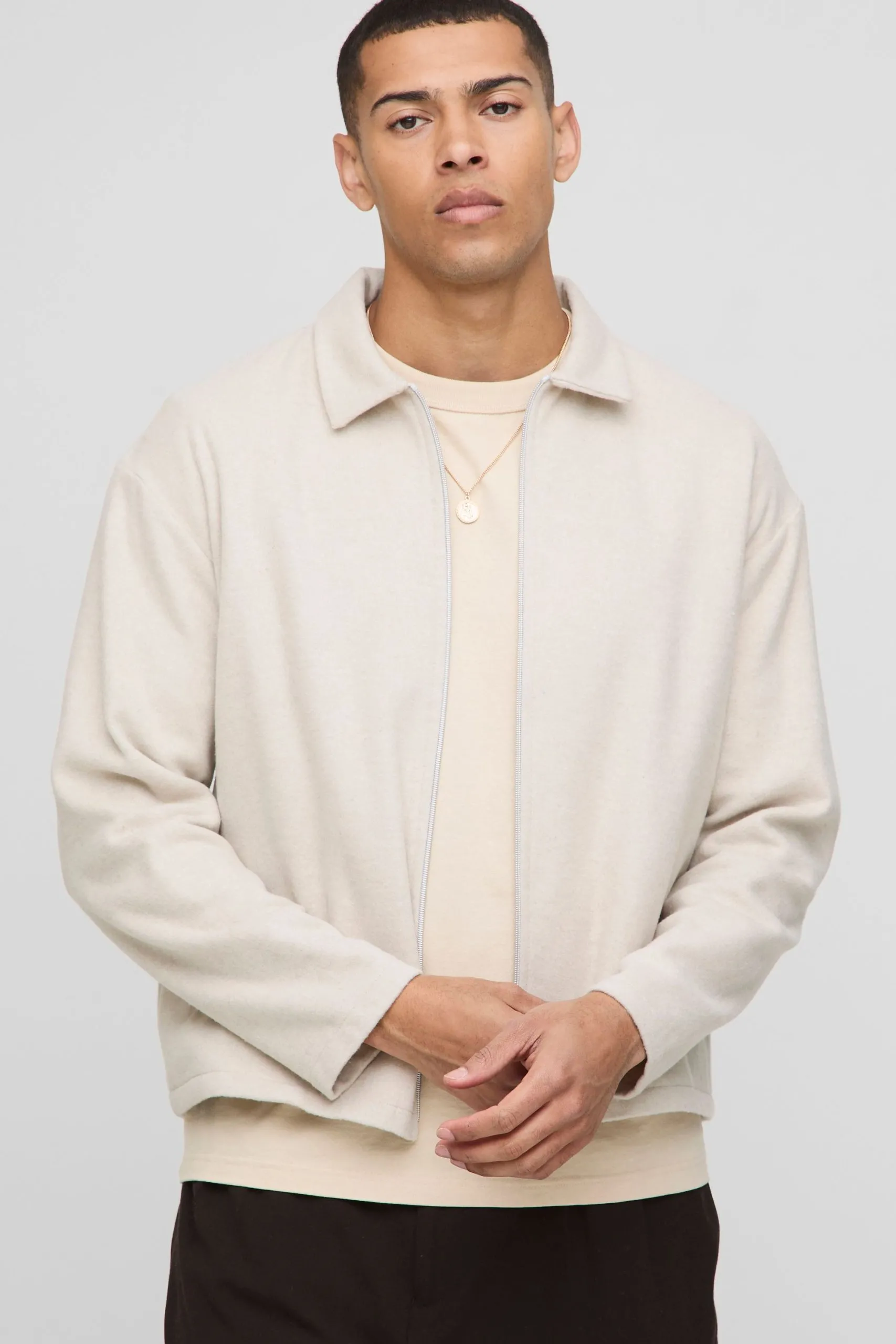 Oversized Brushed Texture Overshirt