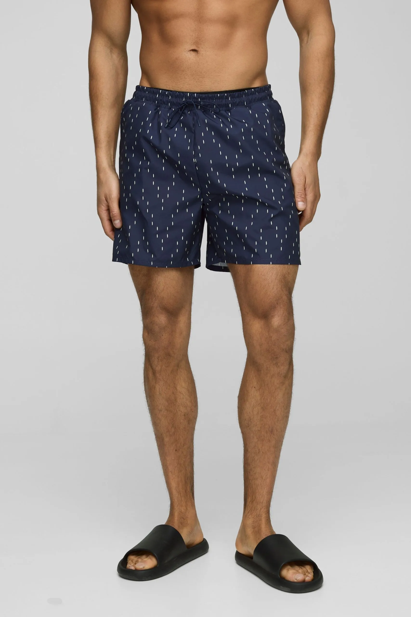 Mid Length Printed Swim Short