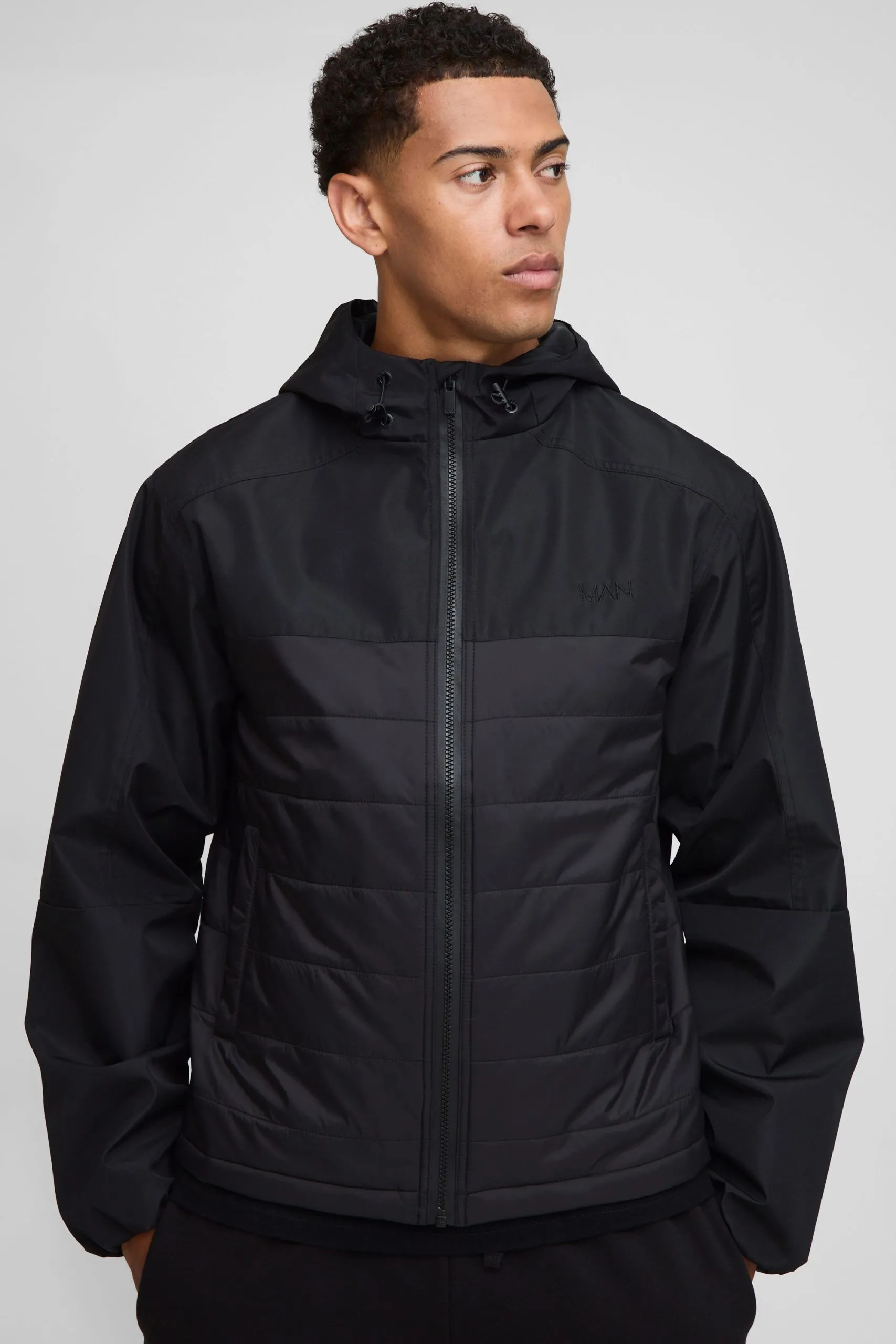 Regular Fit Lightweight Quilted Hooded Jacket