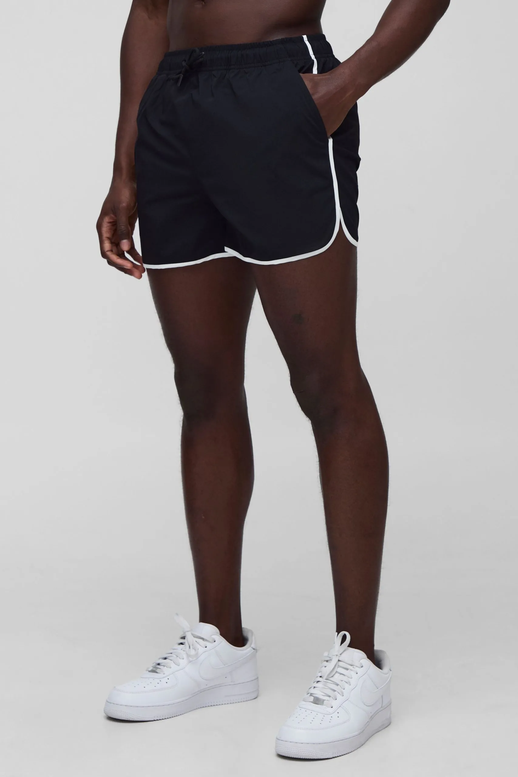 Regular Fit Short Length Runner Hem BM Swim Short