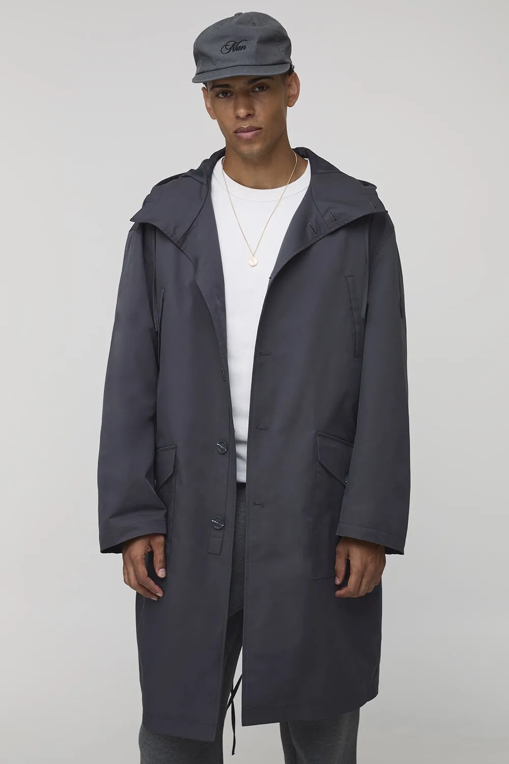 Regular Fit Long Length Hooded Parka Jacket
