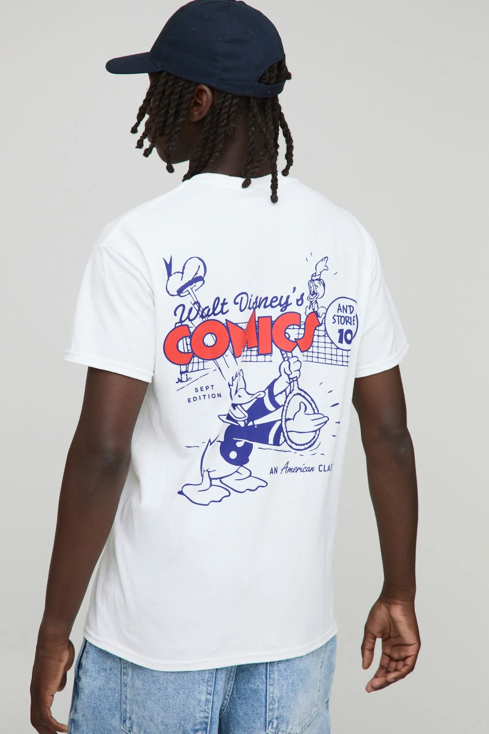 White Oversized Disney Donald Duck License T-Shirt
