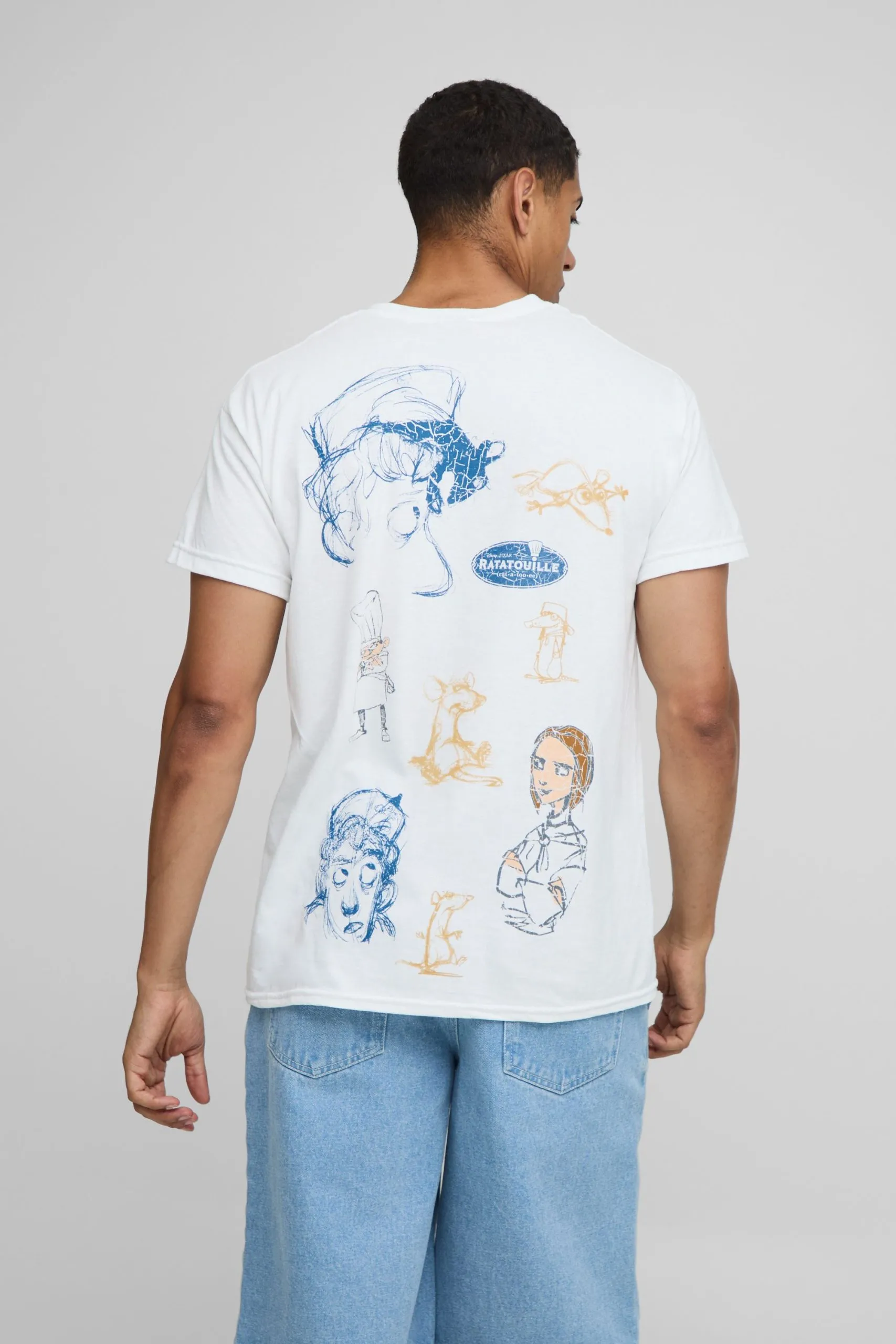 White Oversized Disney Ratatouille License T-Shirt